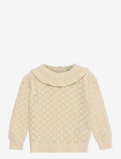 Baby Pointelle Blouse - pullover - ecru