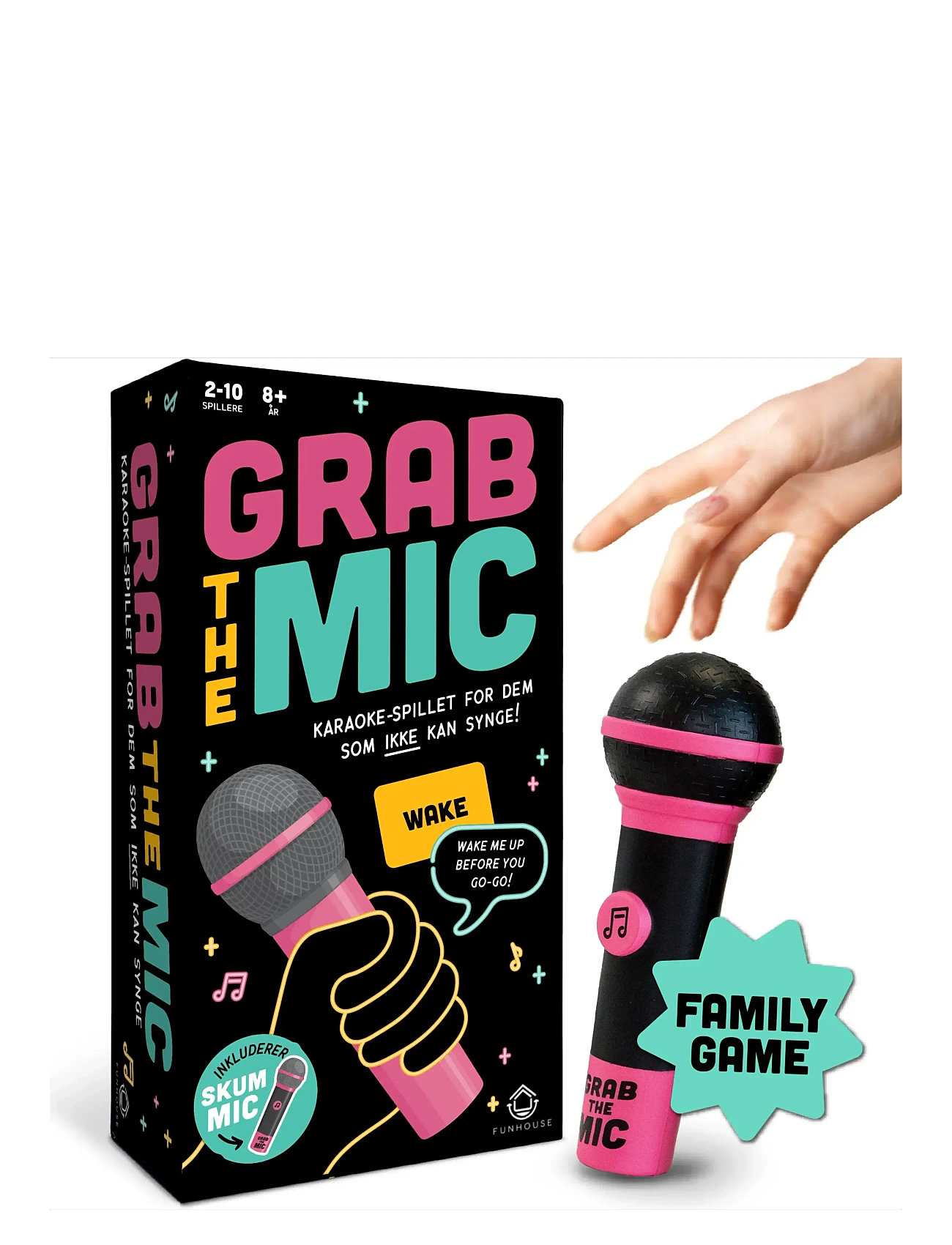 Funhouse Games Grab The Mic (En/Dk), One Size, Black, Spil > Brætspil, Børn