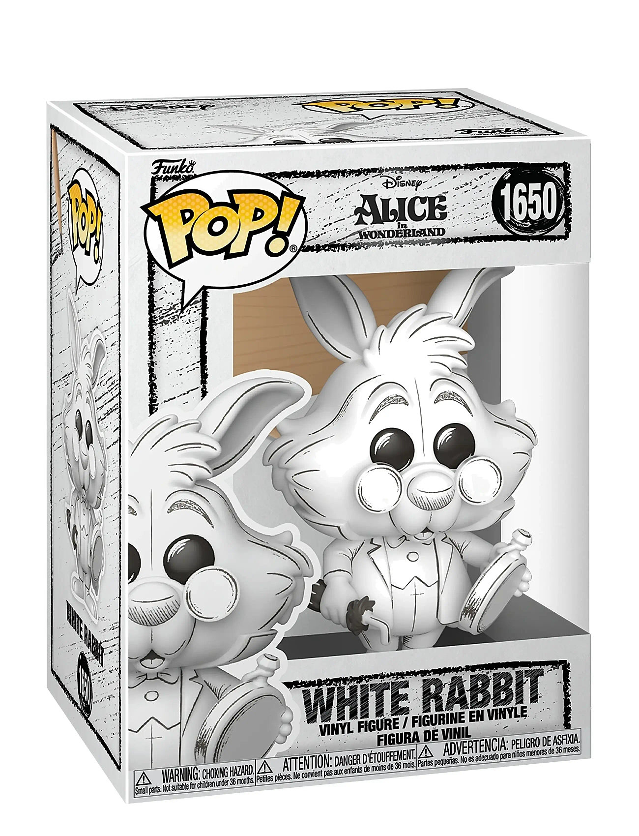 Funko Funko Pop Vinyl Sketched - White Rabbit, One Size, White, Legesæt Og Actionfigurer > Actionfigurer, Børn