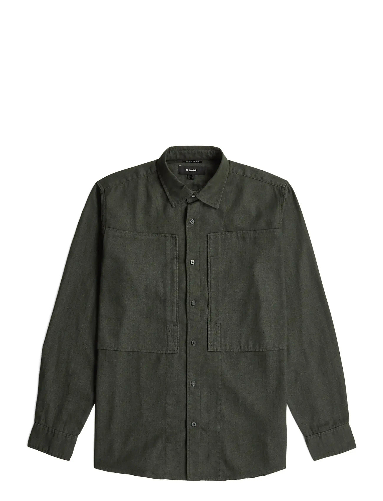 G-Star Panelled Pkt Regular Shirt L\S, XXL, Brown, Skjorter > Afslappet Shirts, Herre