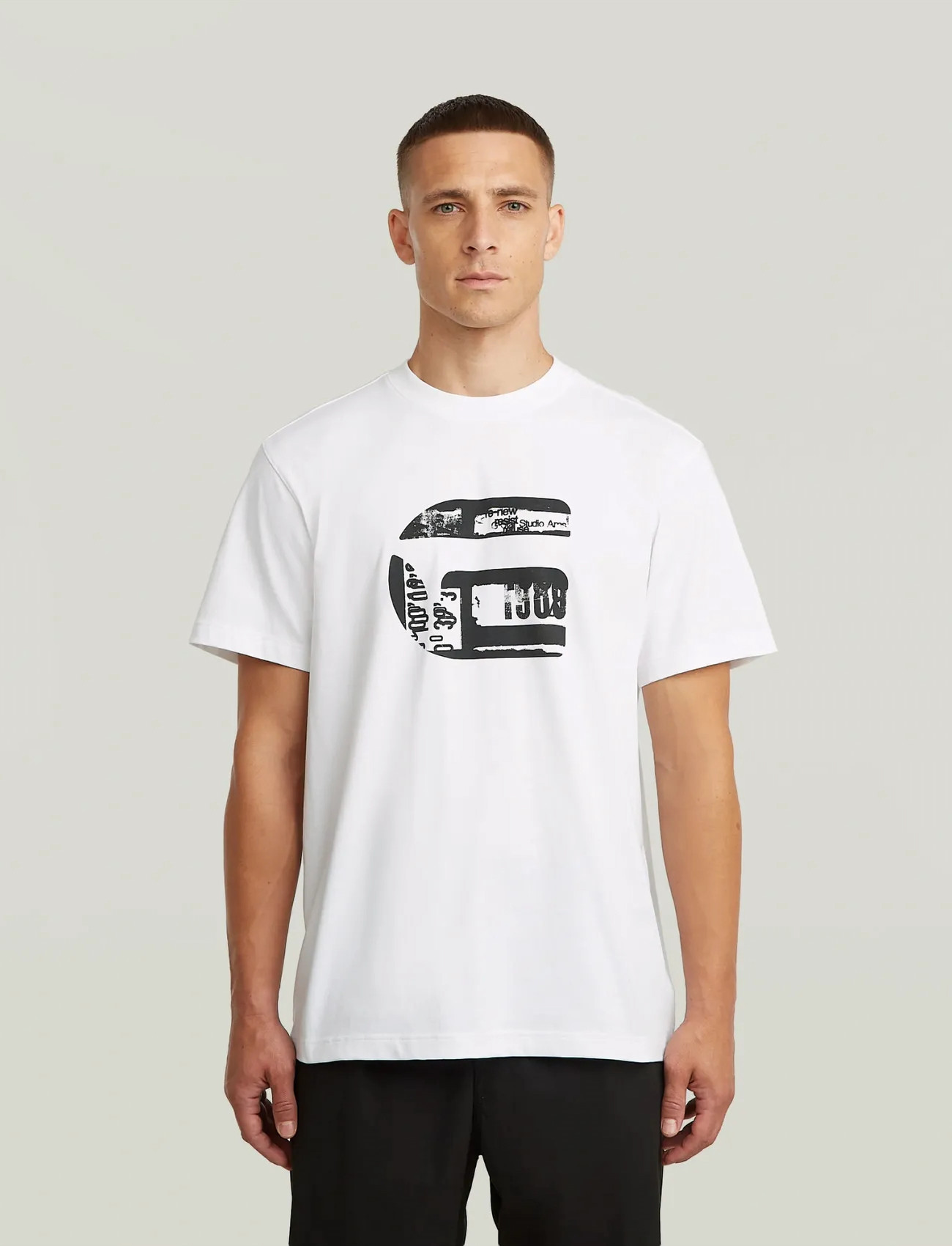 G-Star G Icon Gr R T, XXL, White, T-Shirts > Kortærmede, Herre