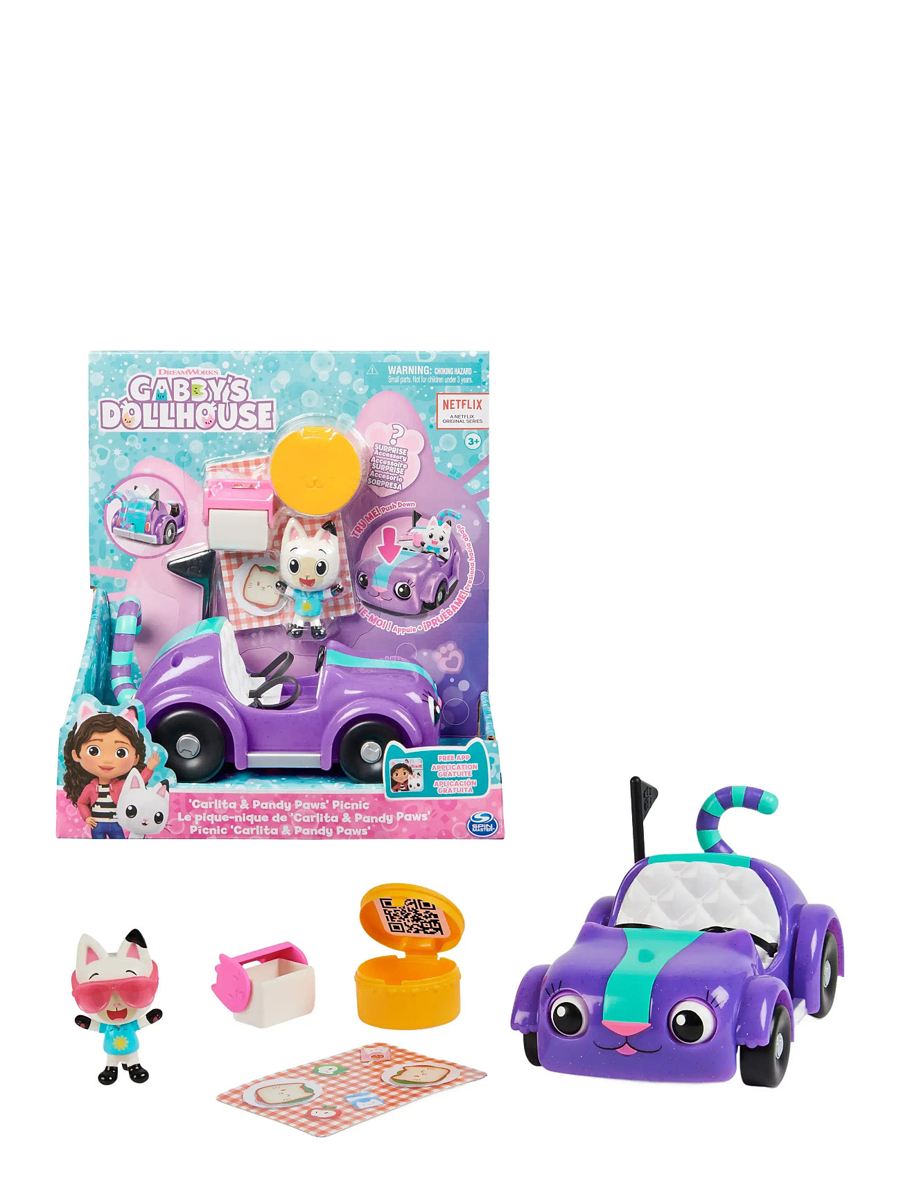 Gabby´s Dollhouse Carlita & Pandy Paws Picnic Toys Toy Cars & Vehicles Toy Cars Other Toy Cars Multi/patterned Gabby's Dollhouse