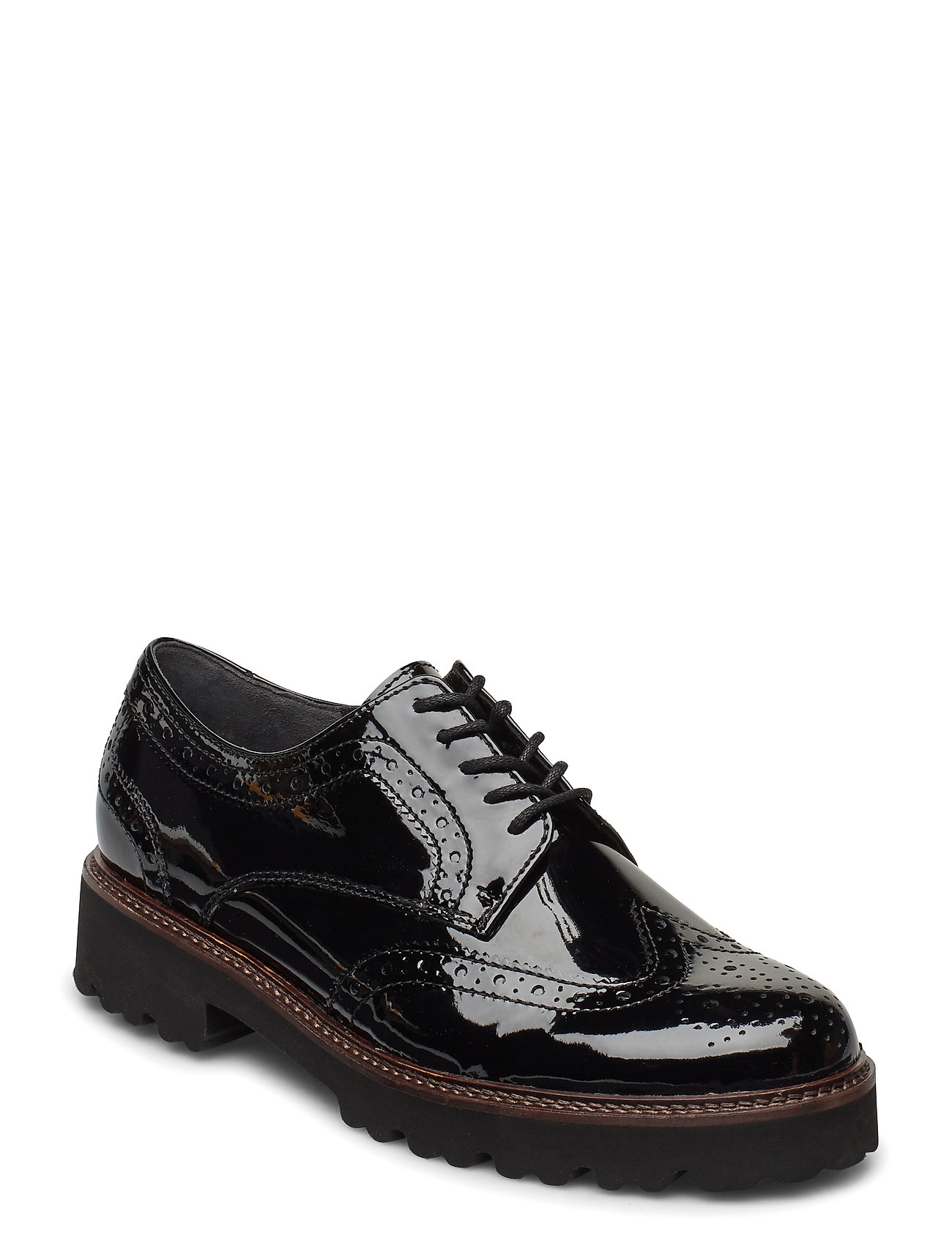 Gabor Laced Shoe, 39, Black, Flade Sko > Snøresko, Dame