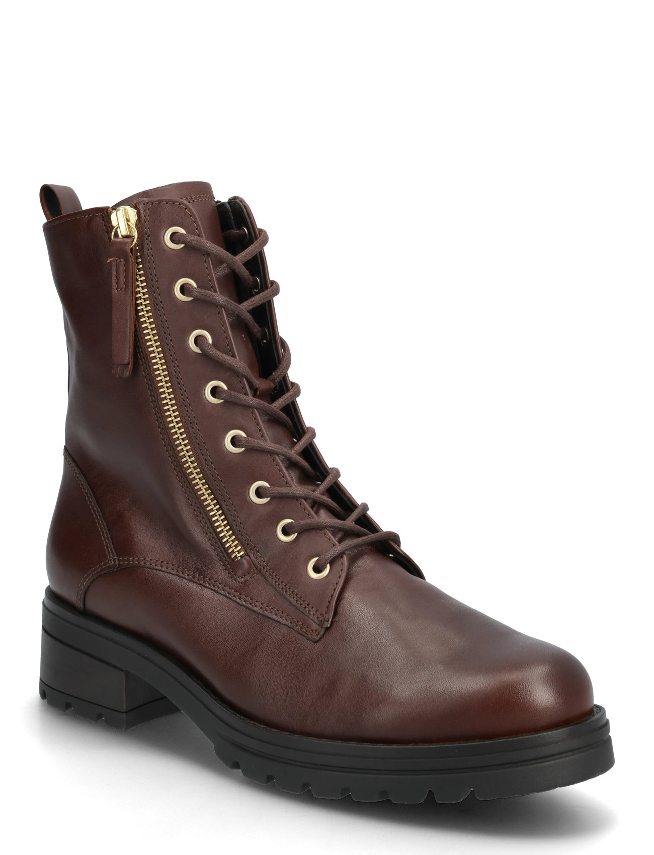 Gabor Laced Ankle Boot, 41, Brown, Ankelstøvler > Ankelstøvler Med Flad Hæl, Dame