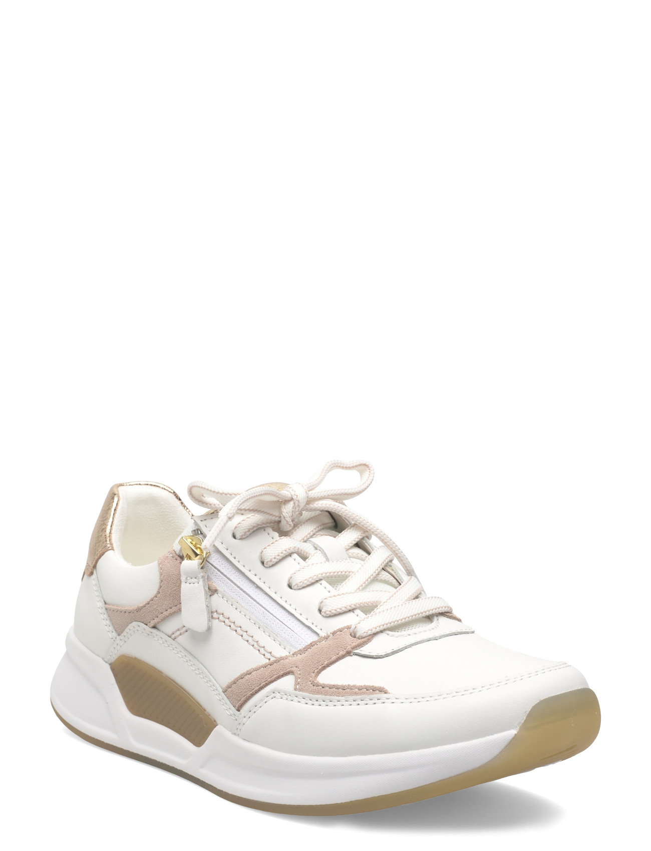 Gabor Rollingsoft Sneaker, 40, Cream, Sneakers > Sneakers Med Lav Top, Dame
