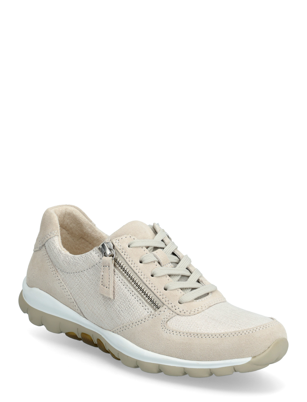 Gabor Rollingsoft Sneaker, 40, Beige, Sneakers > Sneakers Med Lav Top, Dame