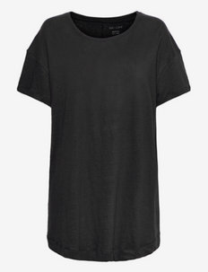 Bertha S/S Linen T-shirt - t-shirts - black