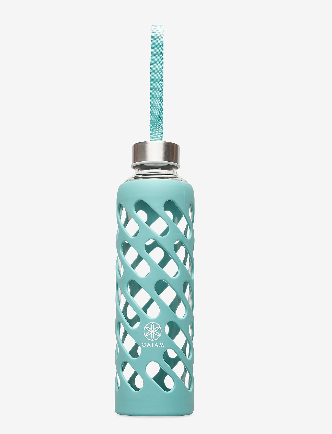 Gaiam - Sure Grip Glass Water Bottle Viridian - turquoise - 0