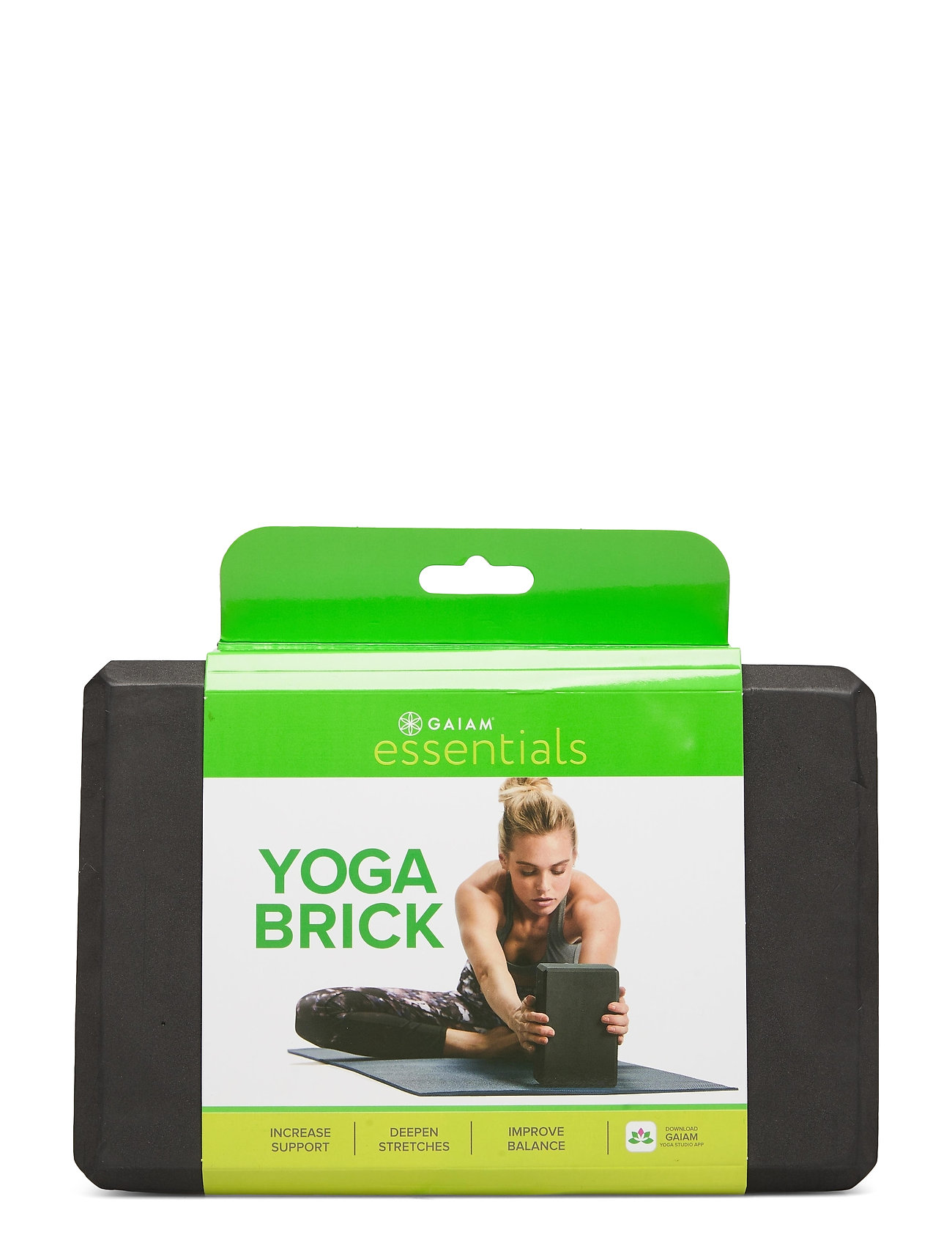 Yoga Brick Essential Black Accessories Sports Equipment Yoga Equipment Yoga Blocks And Straps Musta Gaiam