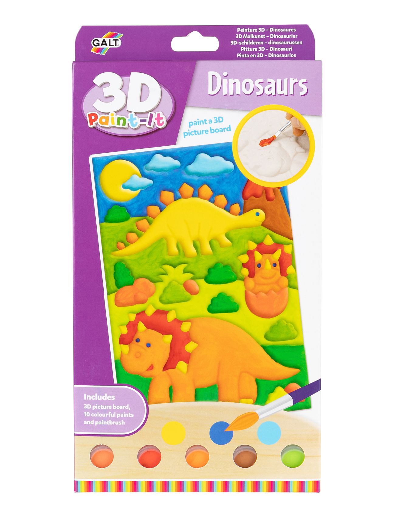 3D Paint-It Dinosaurs Toys Creativity Drawing & Crafts Drawing Paints Multi/patterned Galt