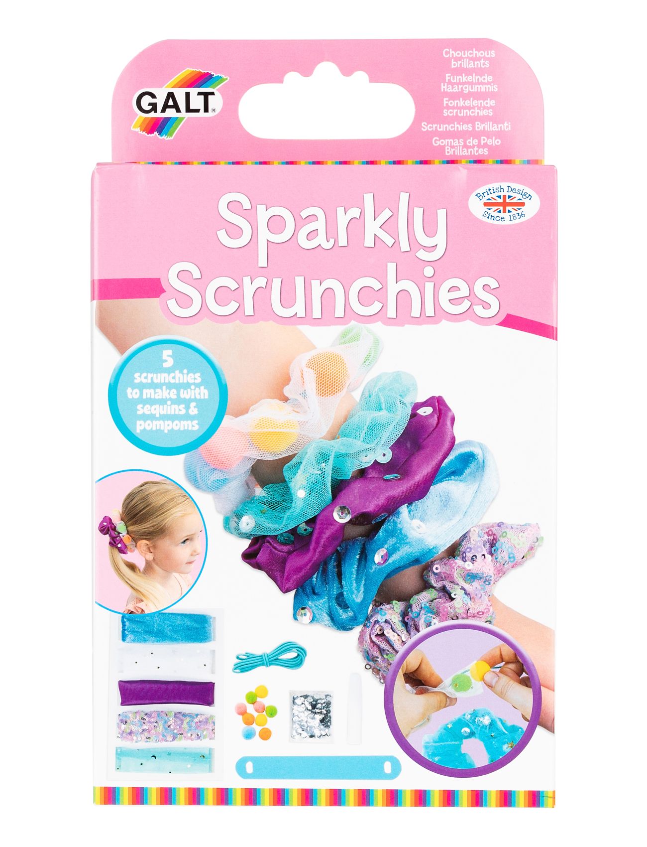 Sparkly Scrunchies Toys Creativity Drawing & Crafts Craft Jewellery & Accessories Multi/patterned Galt