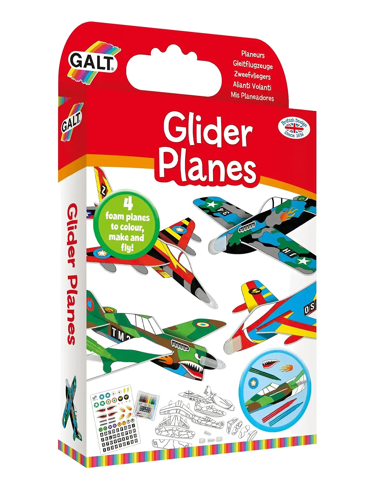 Galt Glider Planes, One Size, Multi/patterned, Tegning & Håndværk > Håndværk, Børn