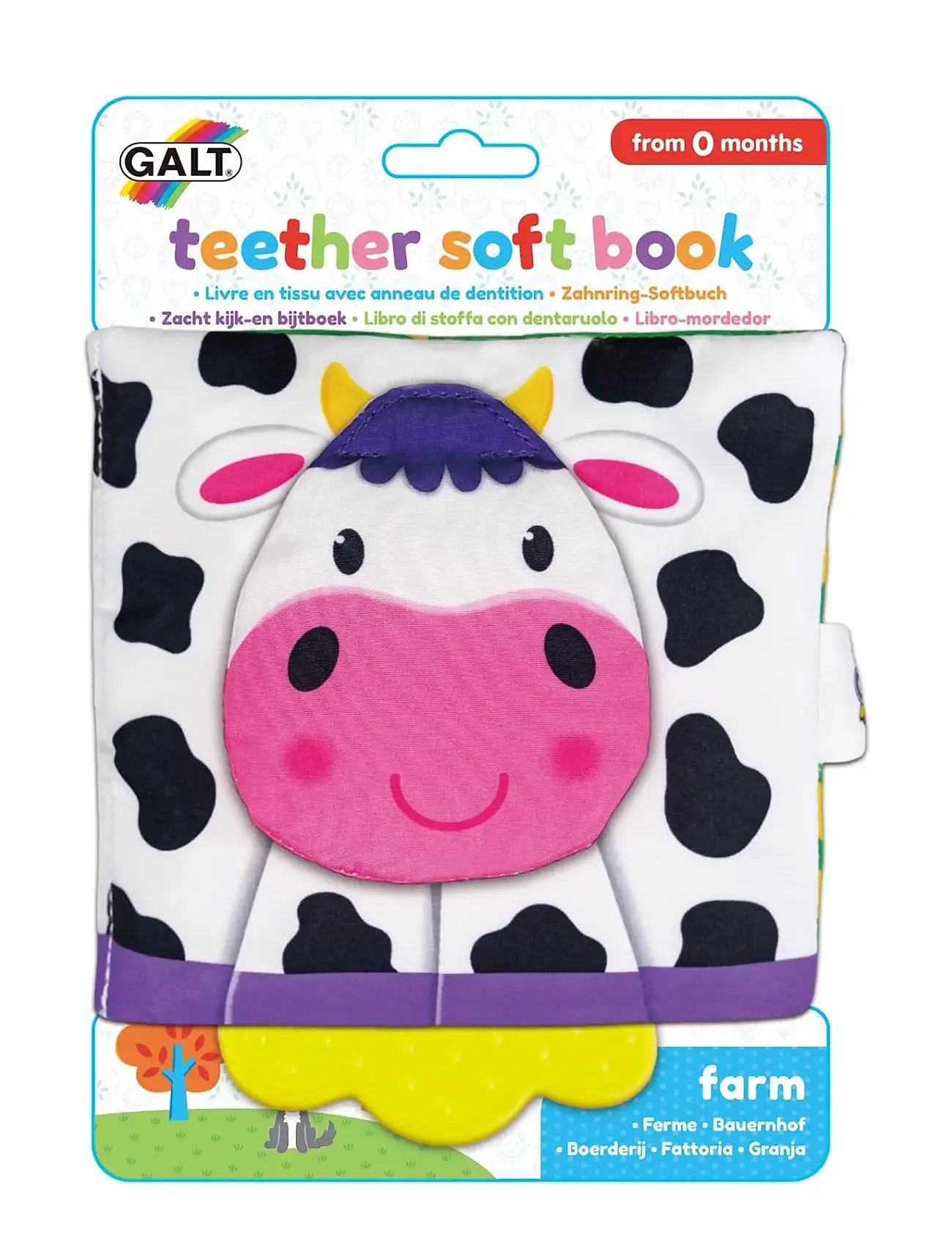 Galt Teether Soft Book Farm, One Size, Multi/patterned, Educational Legetøj > Activity Legetøj, Børn