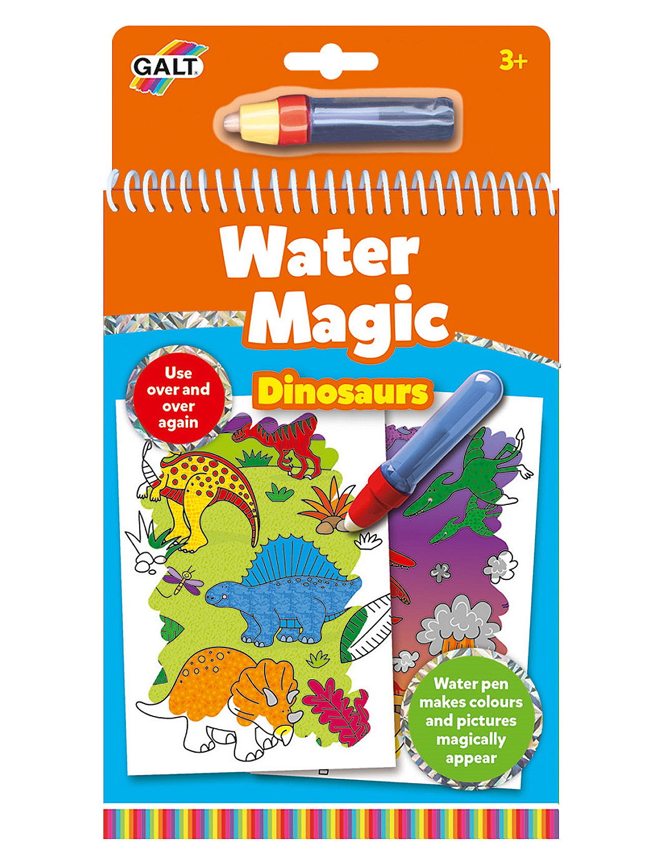 Water Magic Dinosaurs Toys Creativity Drawing & Crafts Drawing Coloring & Craft Books Multi/patterned Galt