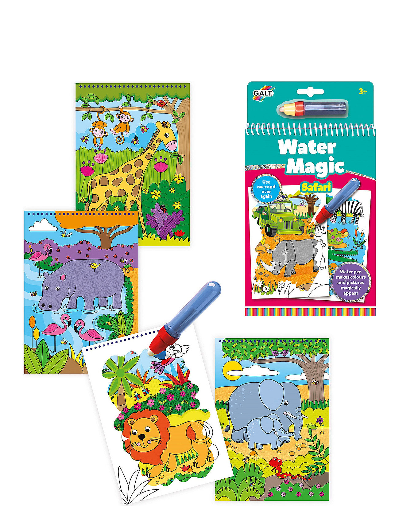 Water Magic Safari Toys Creativity Drawing & Crafts Drawing Stati Ry Multi/patterned Galt