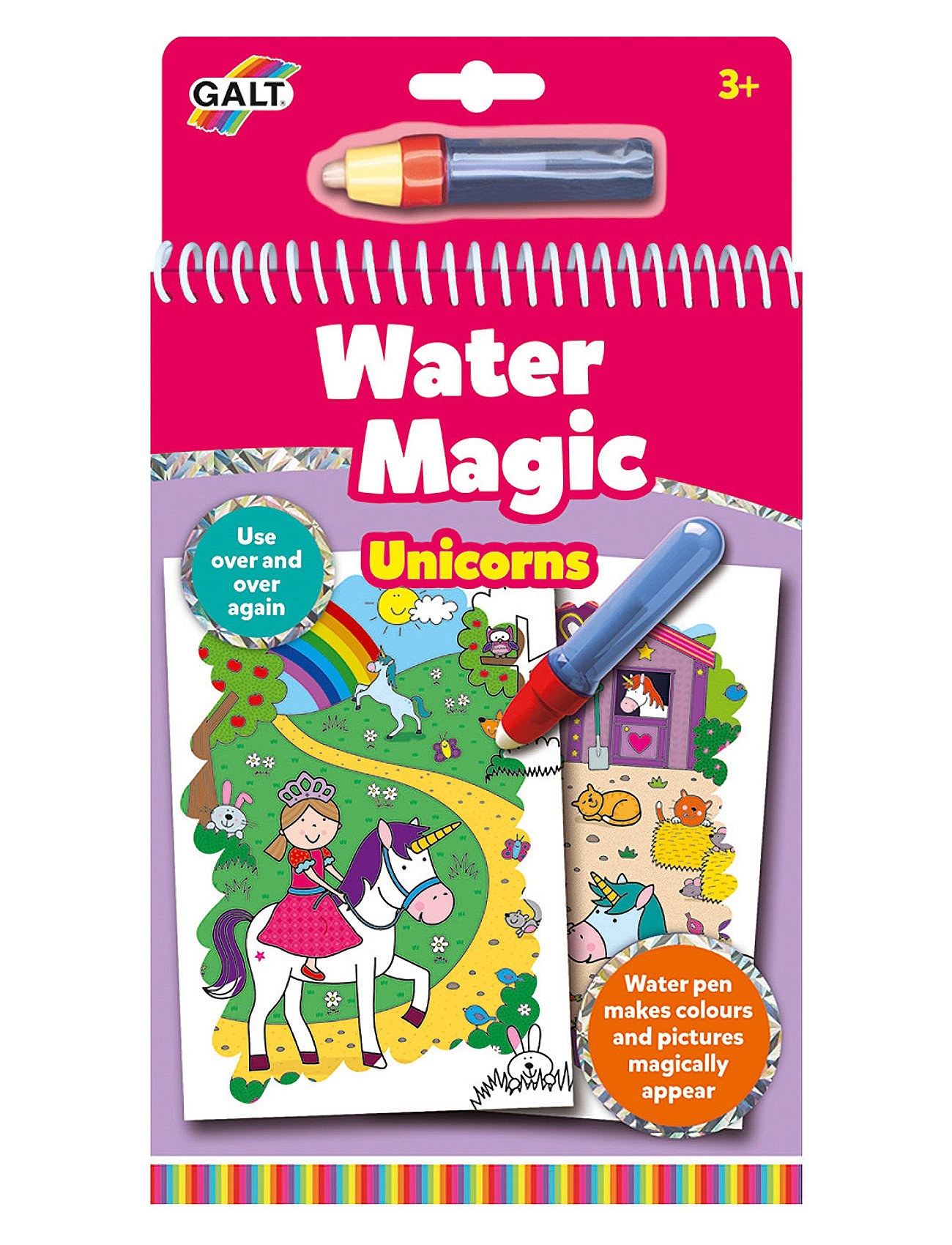 Water Magic Unicorn Toys Creativity Drawing & Crafts Drawing Coloring & Craft Books Multi/patterned Galt