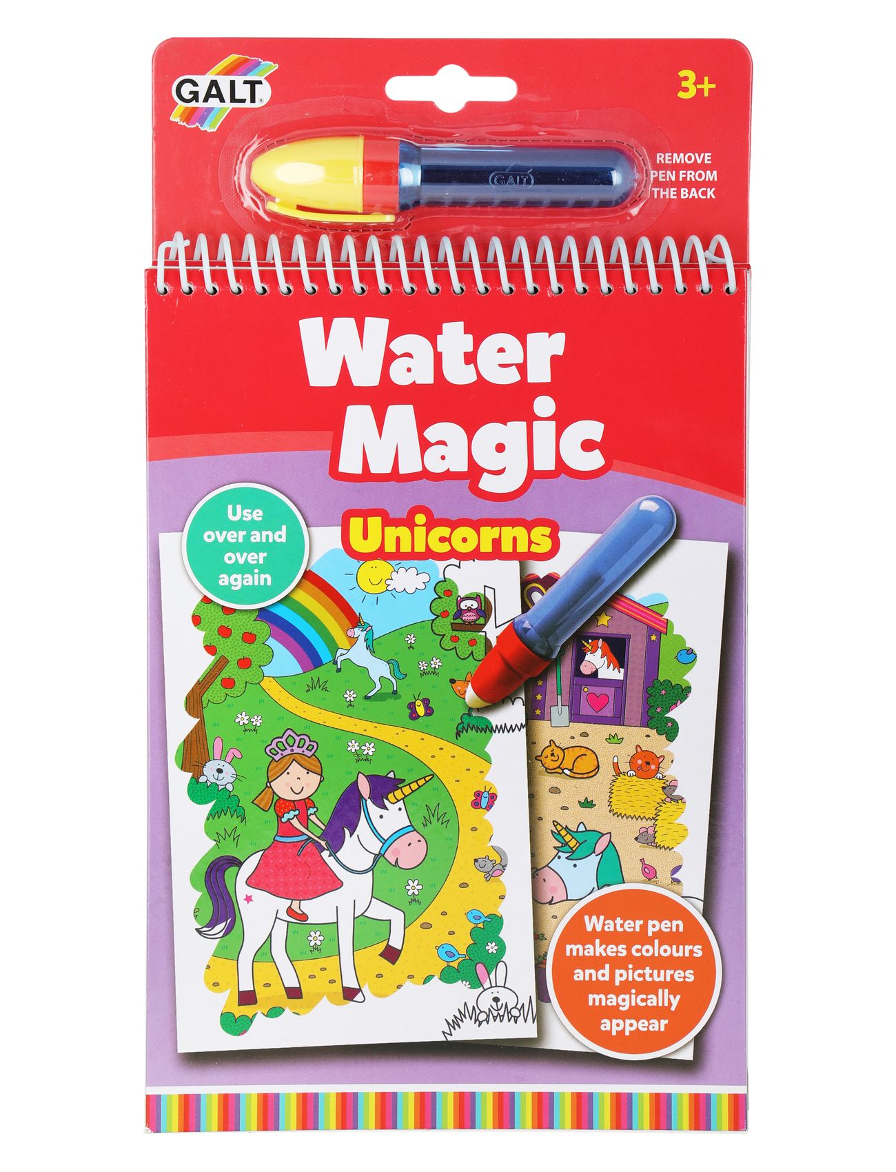 Water Magic - Enhörning Toys Creativity Drawing & Crafts Drawing Coloring & Craft Books Multi/mönstrad Galt