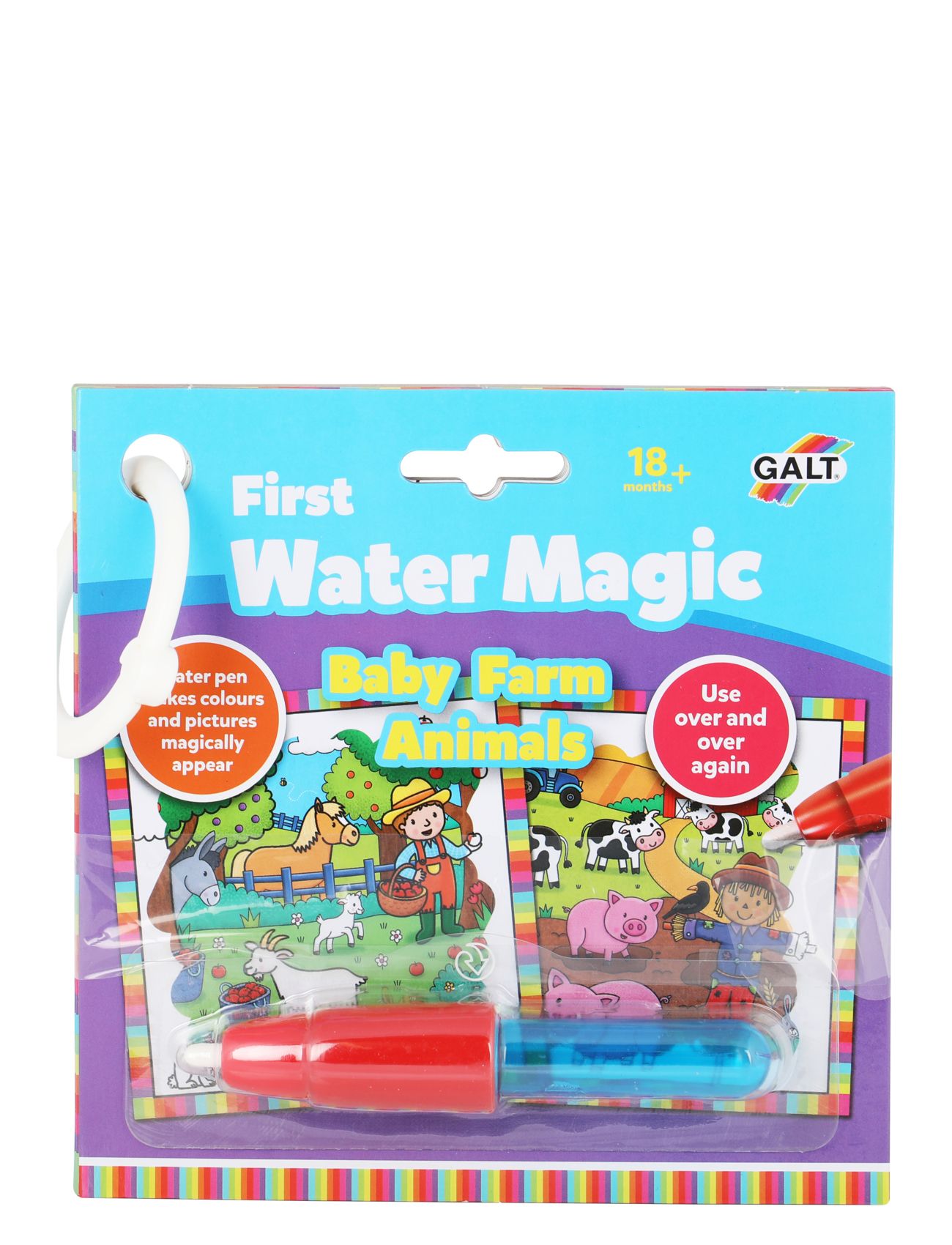 First Water Magic Farm Animals Toys Creativity Drawing & Crafts Drawing Coloring & Craft Books Multi/patterned Galt