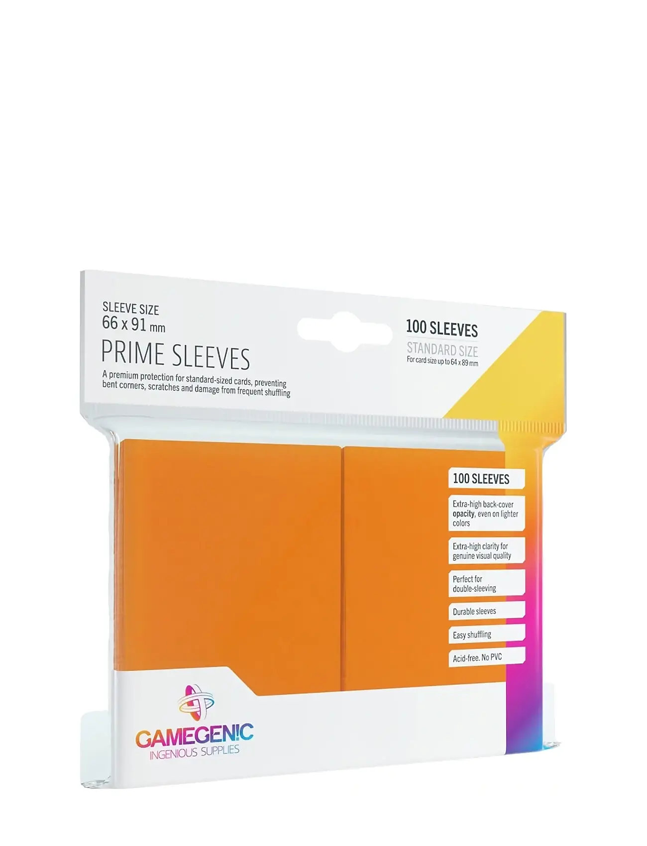 Gamegenic Prime Sleeves Orange, One Size, Orange, Legetøj > Trading Cards, Børn