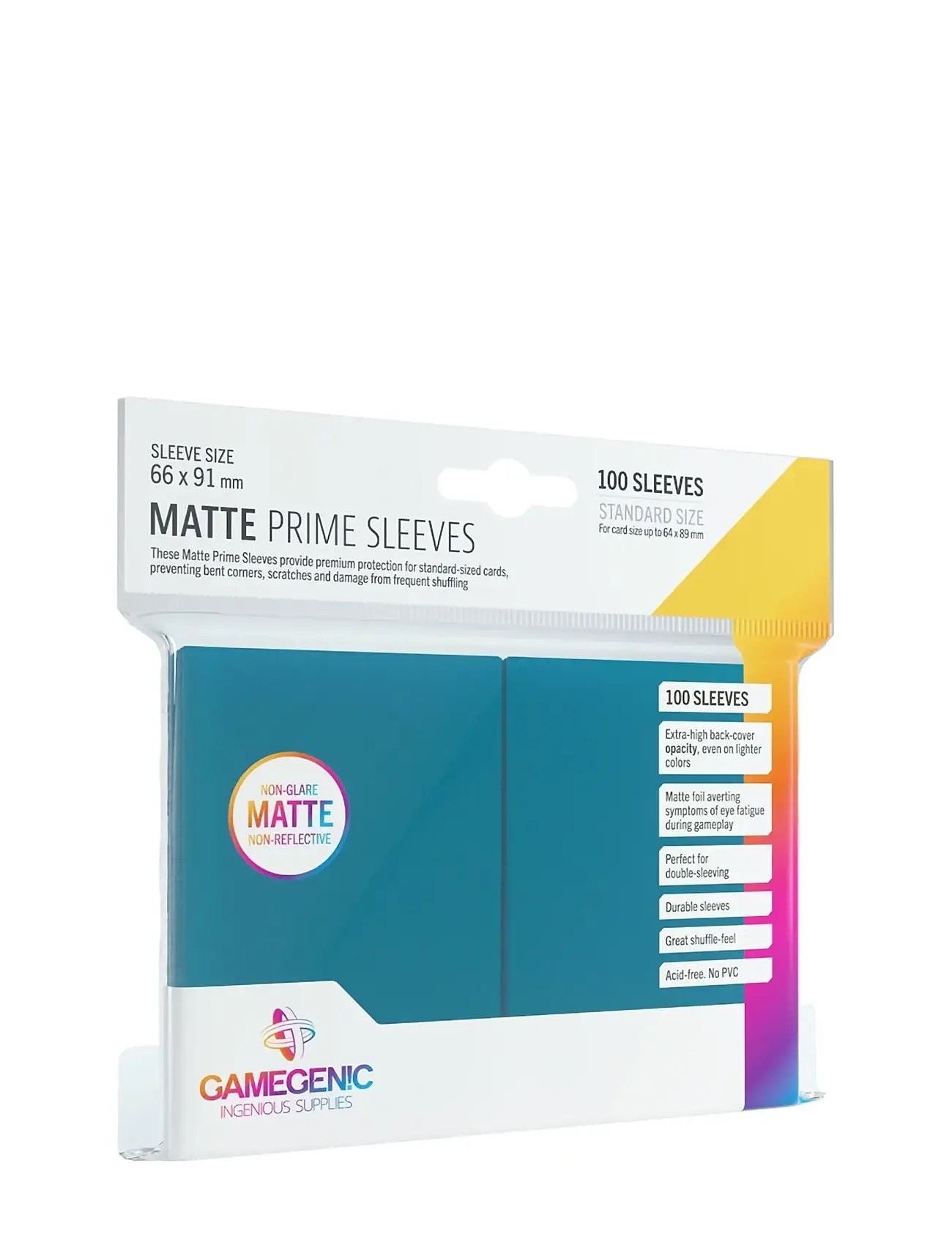 Gamegenic Matte Prime Sleeves Blue, One Size, Blue, Legetøj > Trading Cards, Børn