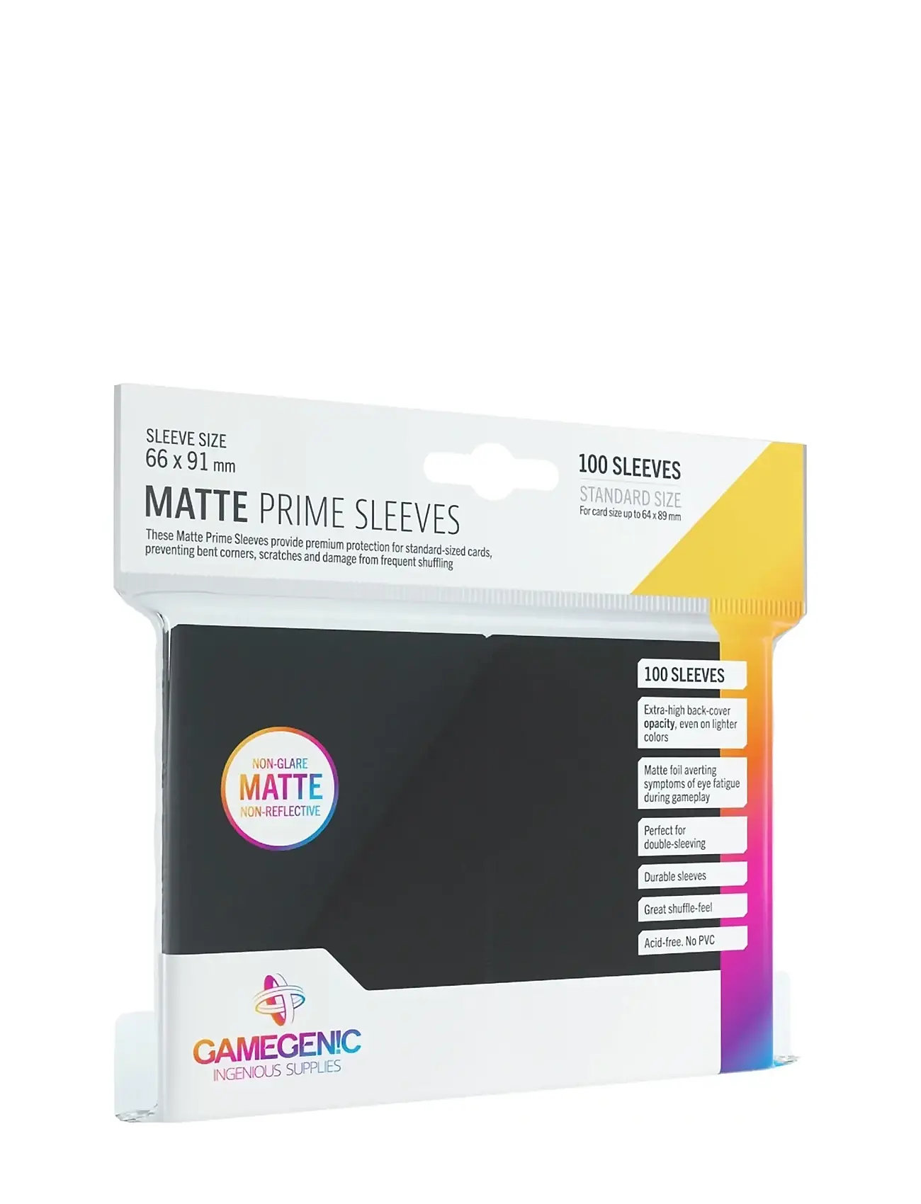Gamegenic Matte Prime Sleeves Dark Grey, One Size, Black, Spil > Kortspil, Børn