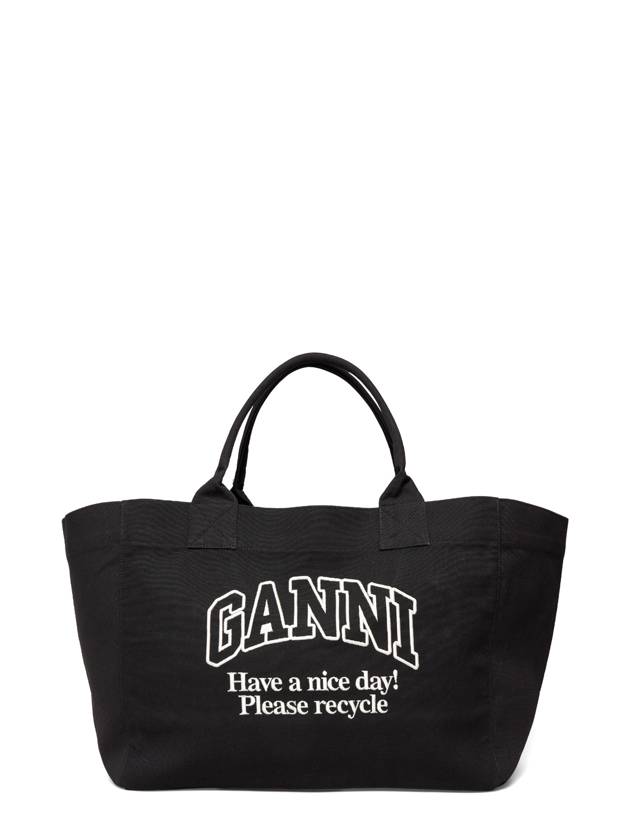 GANNI Xxl Canvas Toe Bag, One Size, Black, Tasker > Totes, Dame