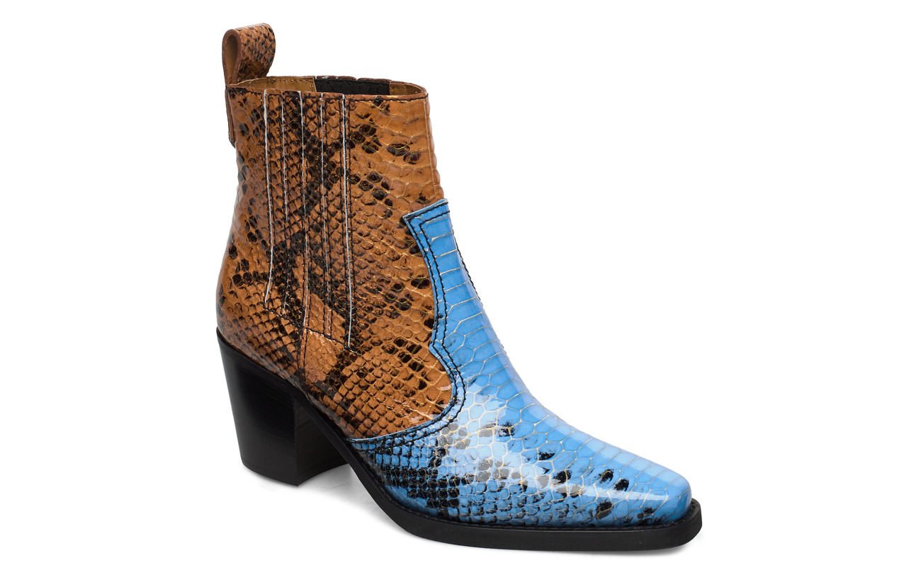 ganni blue boots