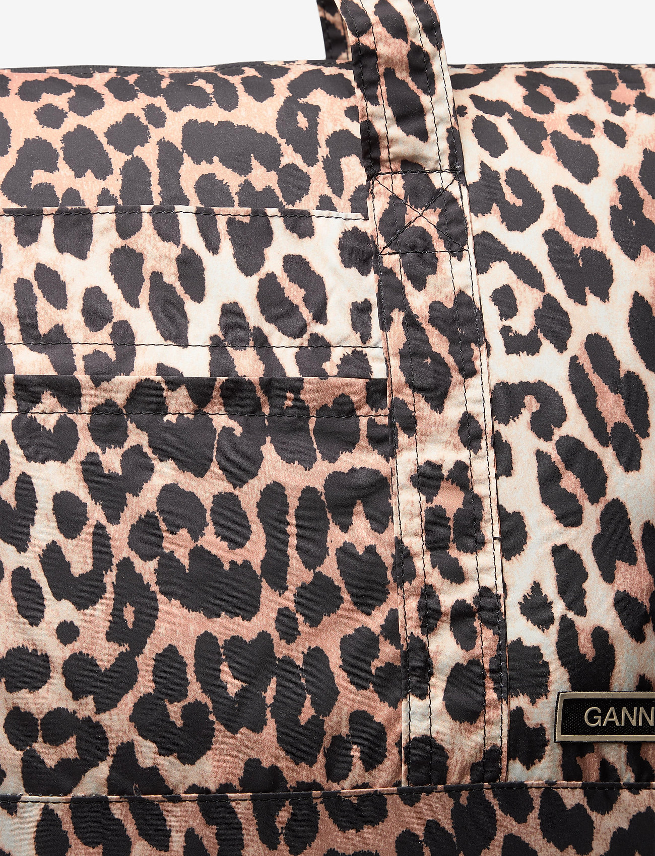 Ganni - Recycled Tech Fabric Bags - tote bags - leopard - 3