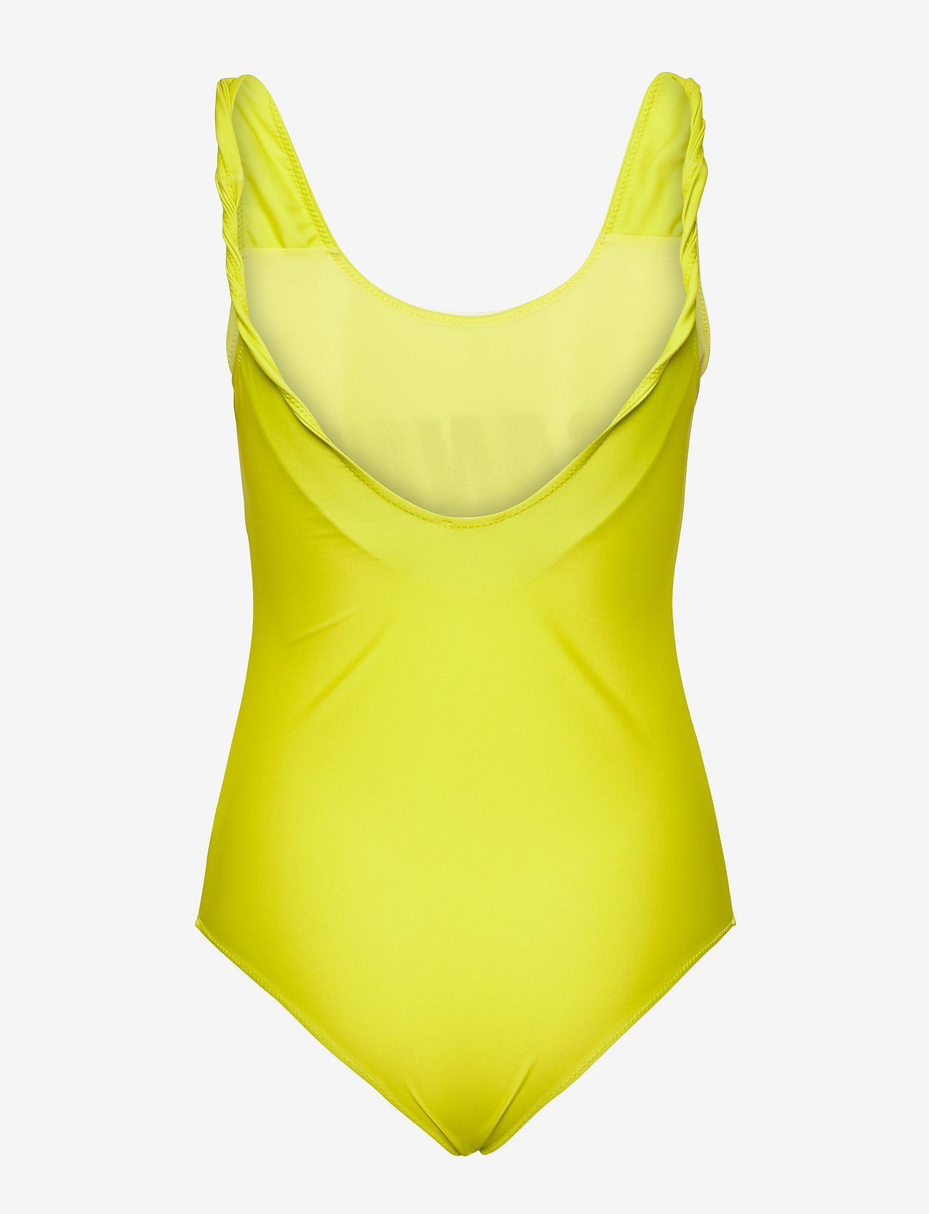 Ganni - Graphic Twisted Strap Swimsuit - badedragter - blazing yellow - 1