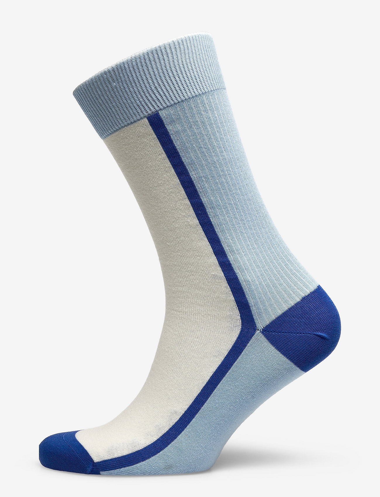 Ganni - Cotton Blend Color Blocking Socks - almindelige strømper - heather - 0