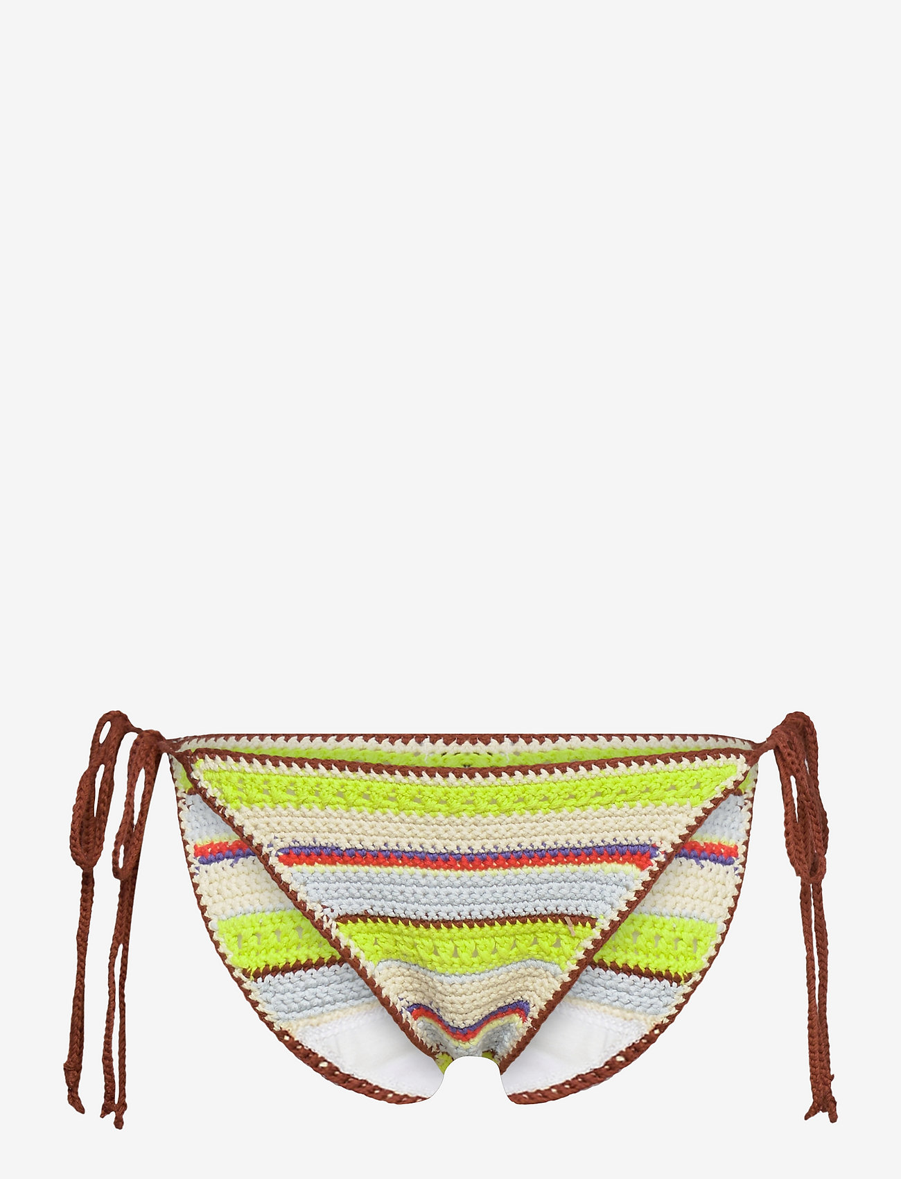Ganni - Crochet  String Bikini Briefs - side tie bikinier - multicolour - 0