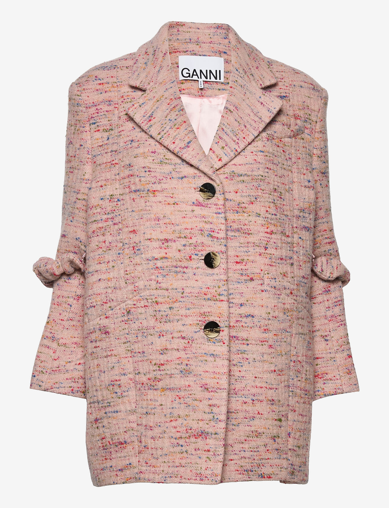Ganni Multi Wool Oversized Blazer - Oversize blazers | Boozt.com