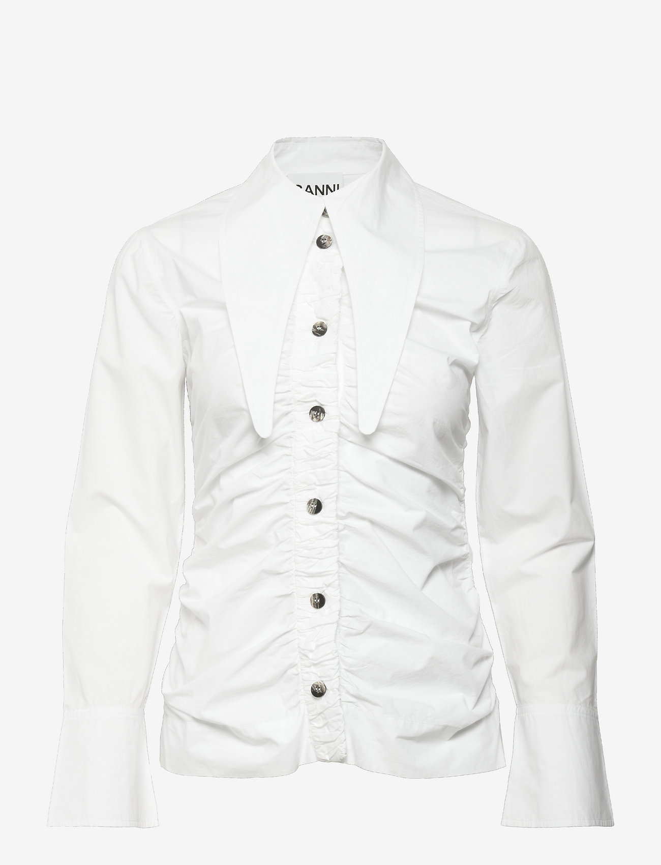 Ganni Cotton Poplin Long Collar 