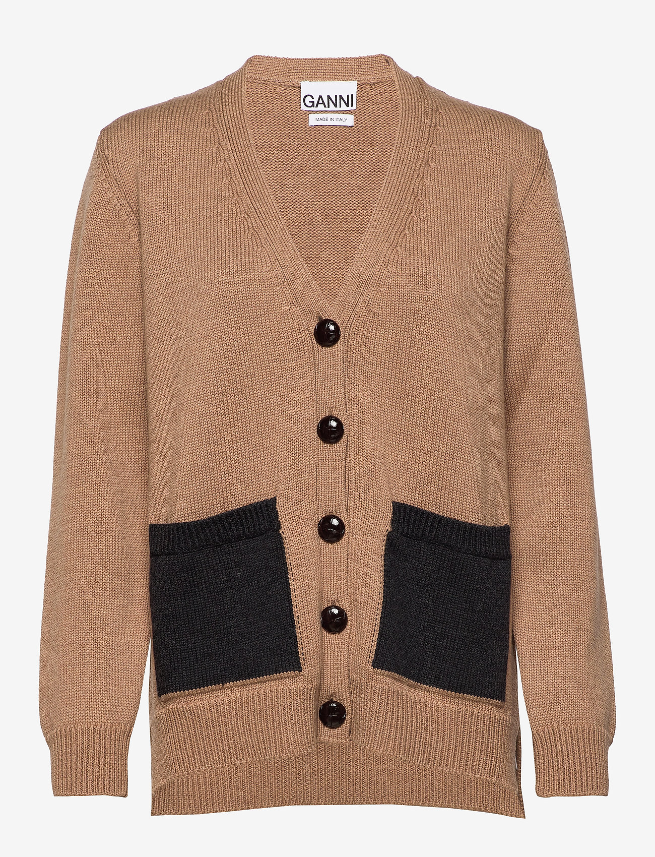 ganni wool knit cardigan