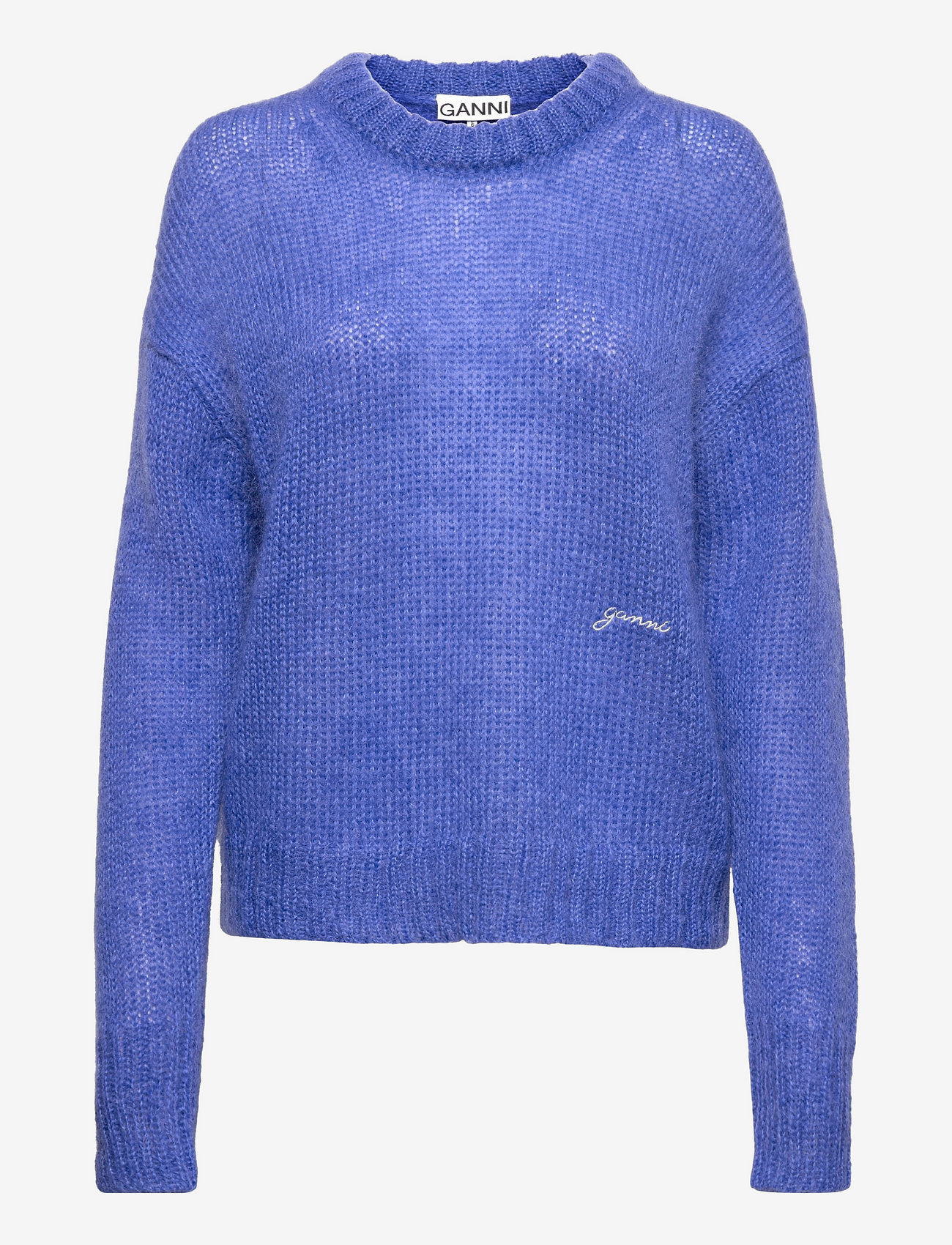 Ganni - O-neck Pullover - trøjer - dazzling blue - 0