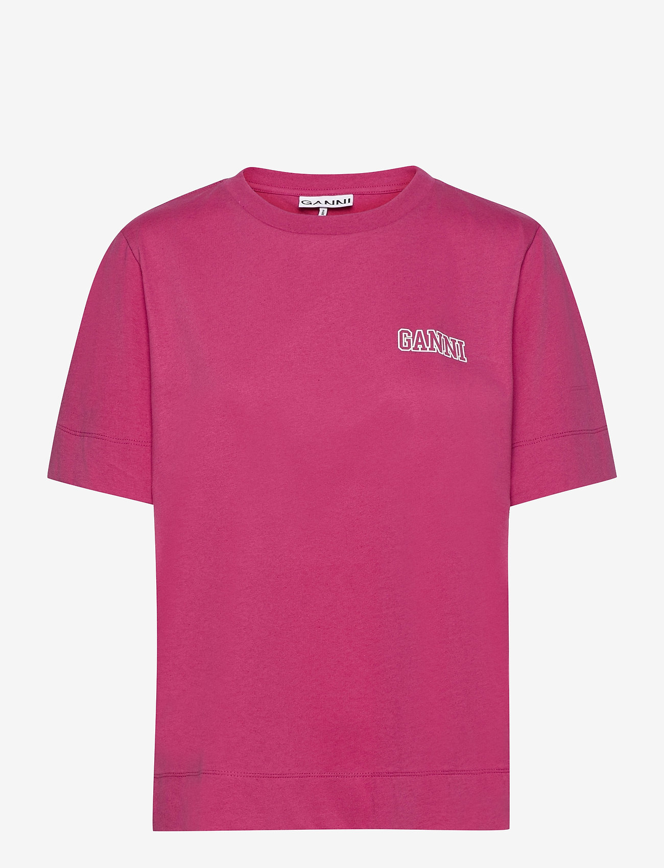 Ganni - Thin Software Jersey - t-shirts - shocking pink - 0