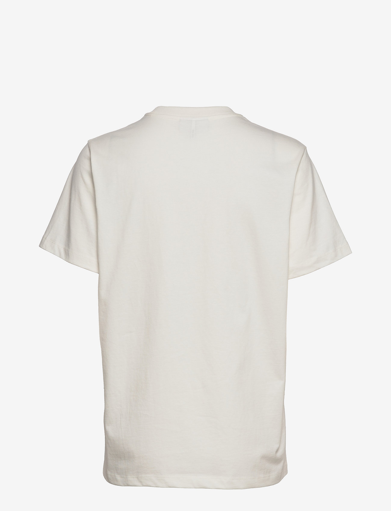 Ganni - Basic Jersey Loveclub O-neck Relaxed T-shirt - egret - 1