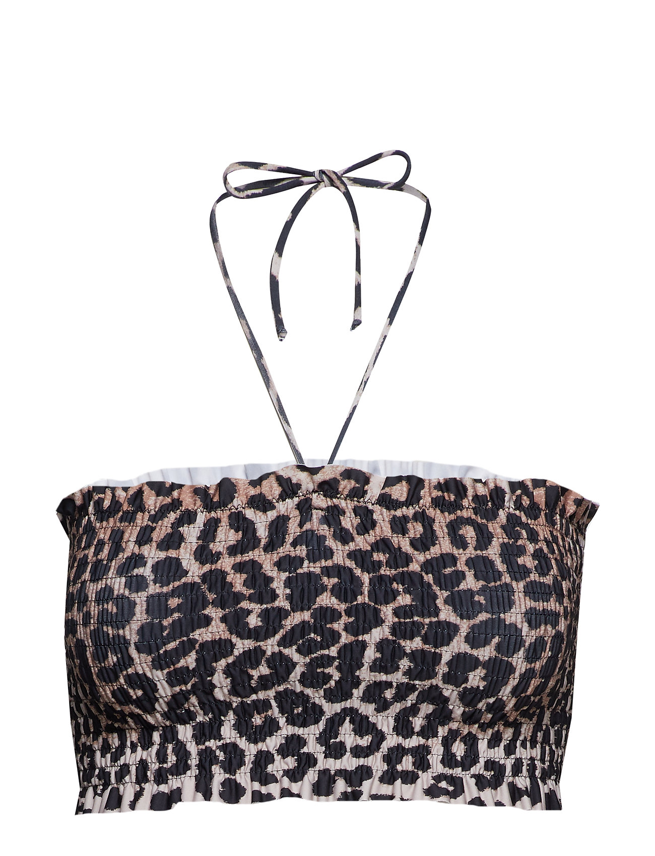 Printed Polyester Swimwear Bikinitop Beige Ganni ganni kopen in de aanbieding