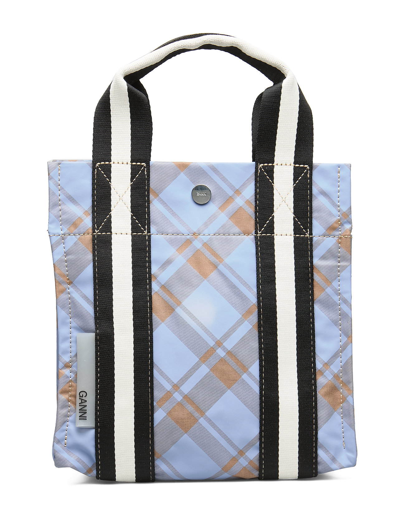 Check Print Bags Mini Tote Shopper Taske Multi/mønstret Ganni