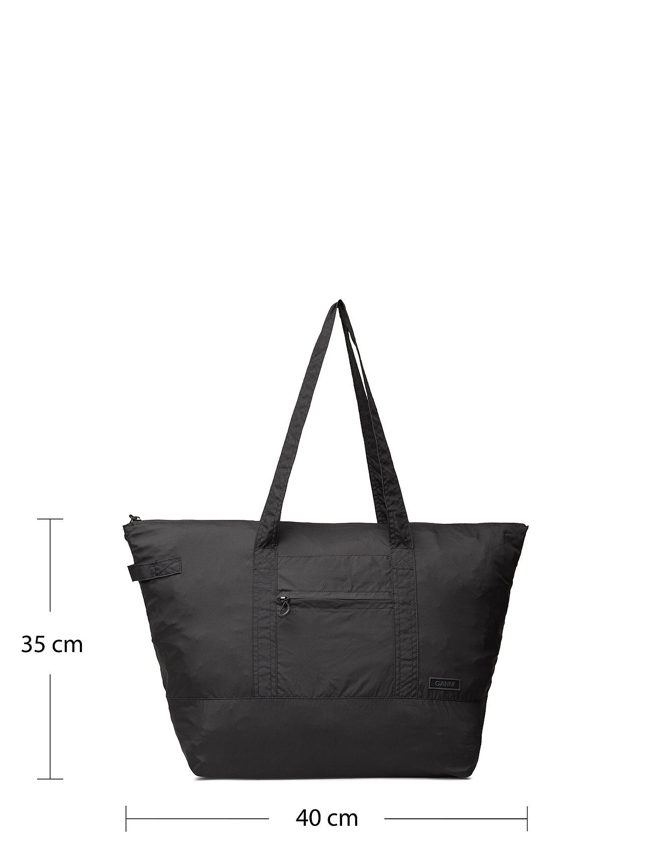 Ganni - Recycled Tech Fabric Bags - tote bags - black - 5