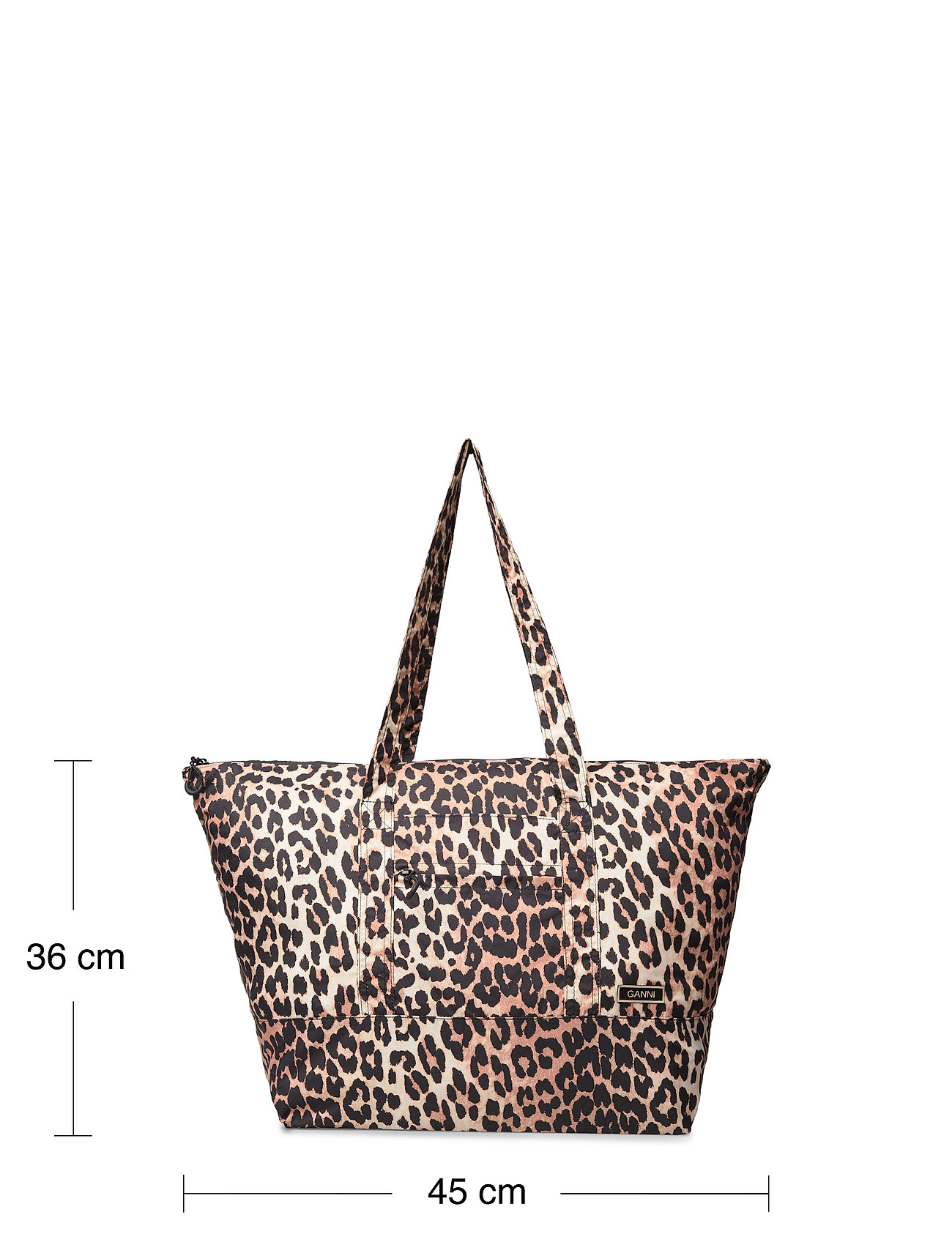 Ganni - Recycled Tech Fabric Bags - tote bags - leopard - 5