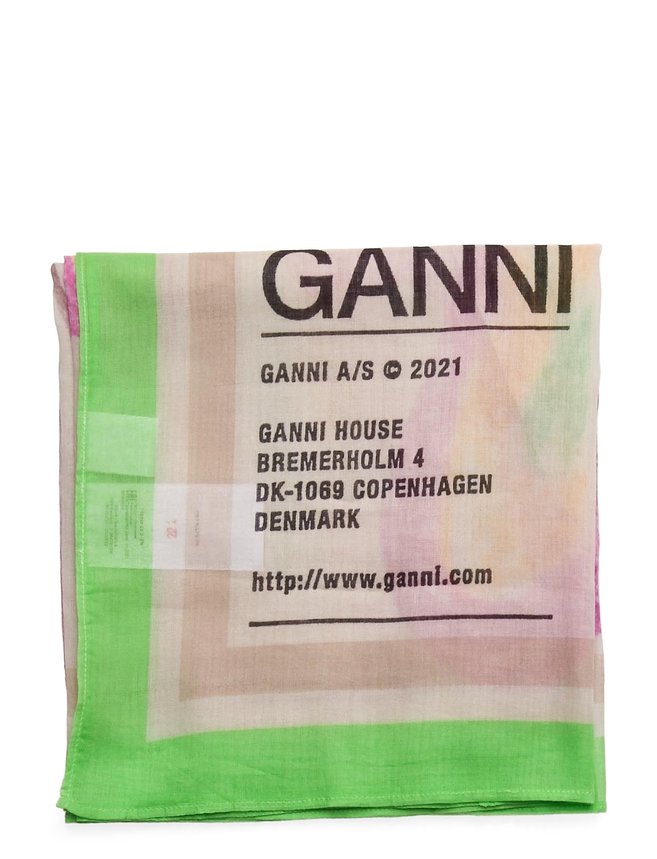 Cotton Voile Tørklæde Grøn Ganni