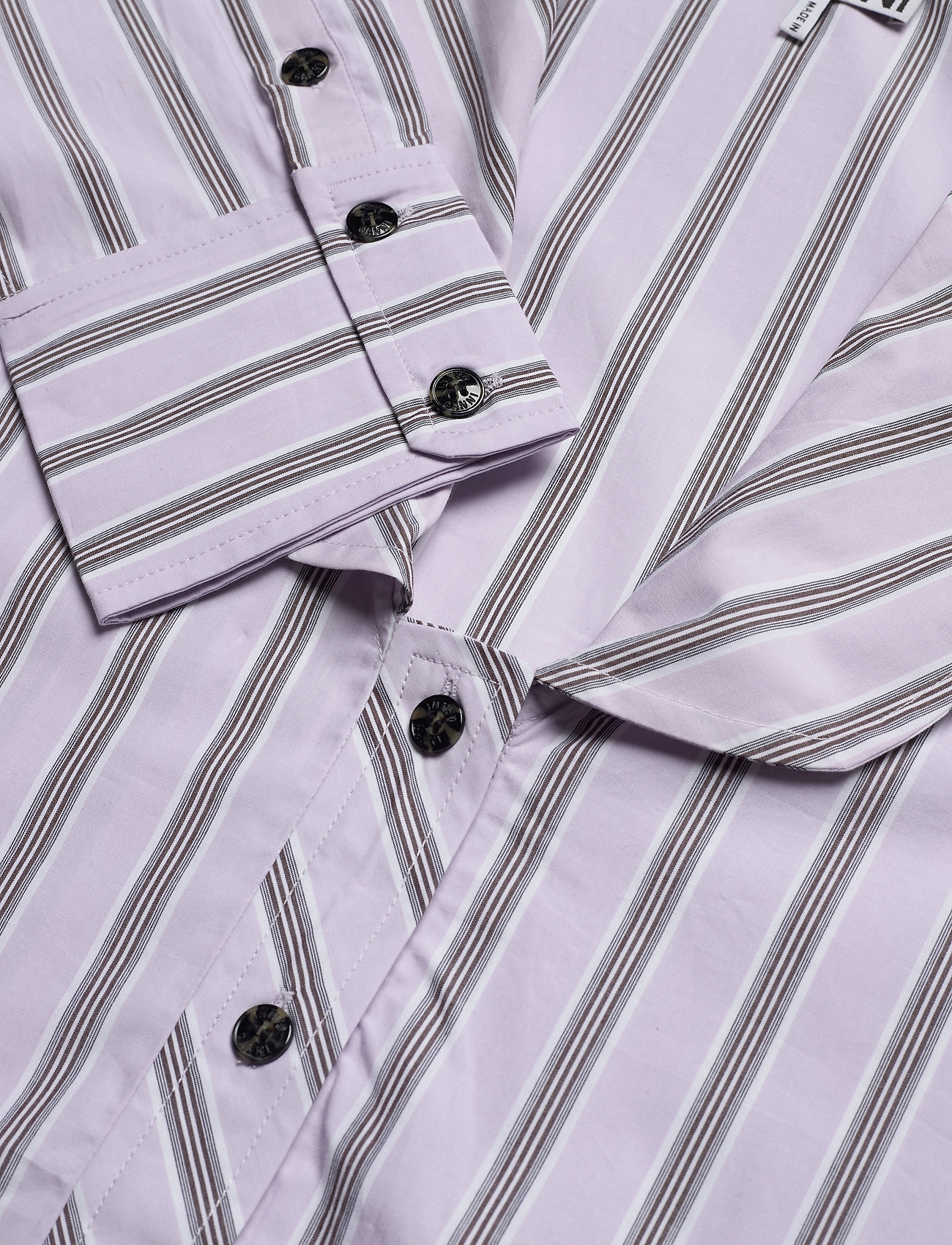 Ganni - Stripe Cotton - denimskjorter - misty lilac - 3
