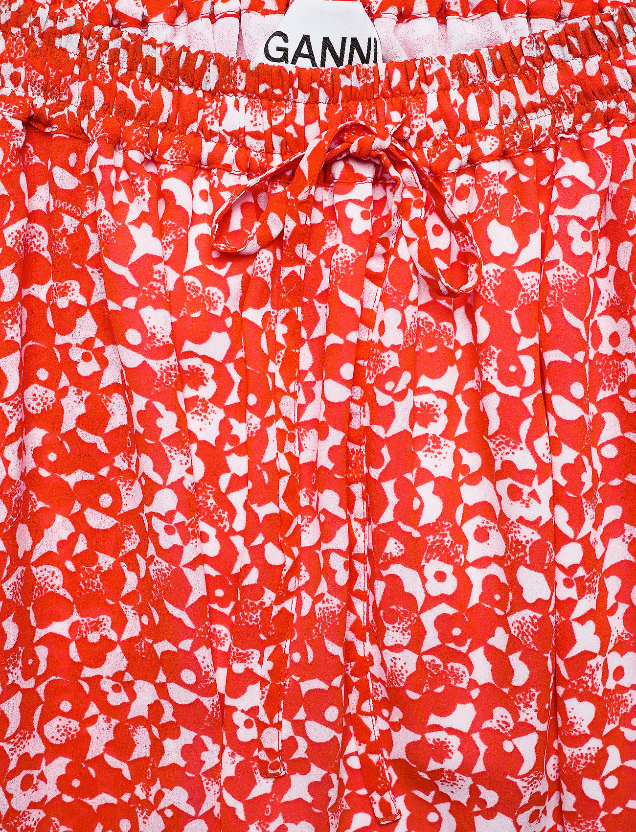 Ganni - Printed Light Crepe Elasticated Maxi Skirt - midi nederdele - mini floral orangedotcom - 3
