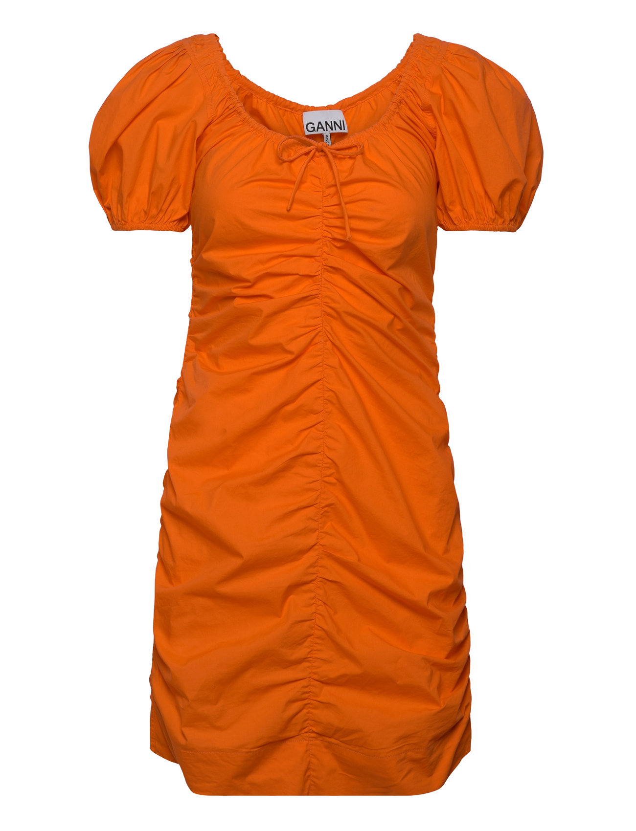 Cotton Poplin Orange Ganni 61486