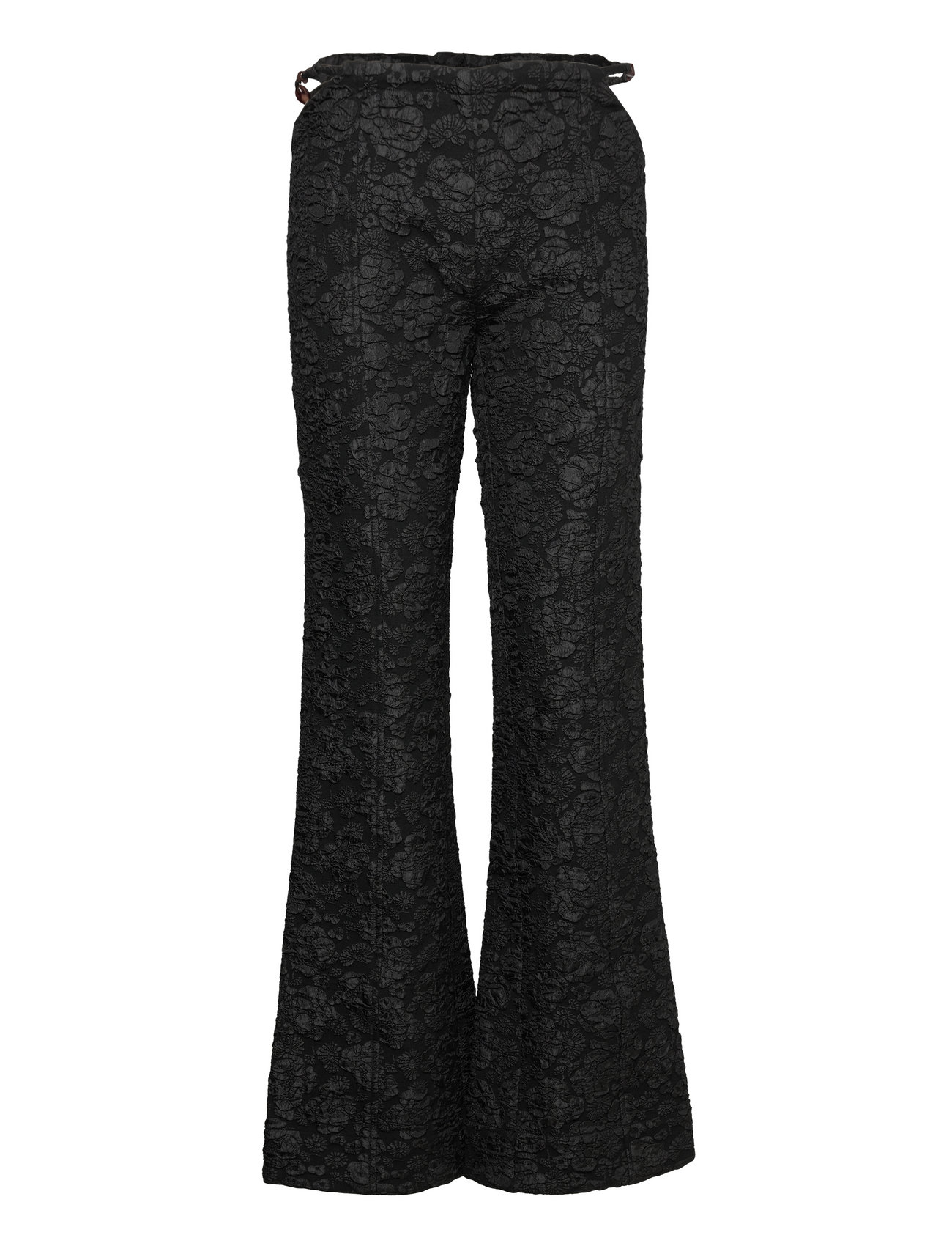 Ganni Stretch Jacquard Flared Pants - Trousers 