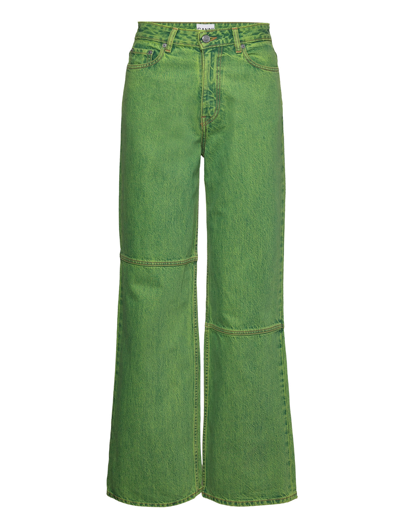 Ganni Overdyed Bleach Denim - Wide leg jeans - Boozt.com