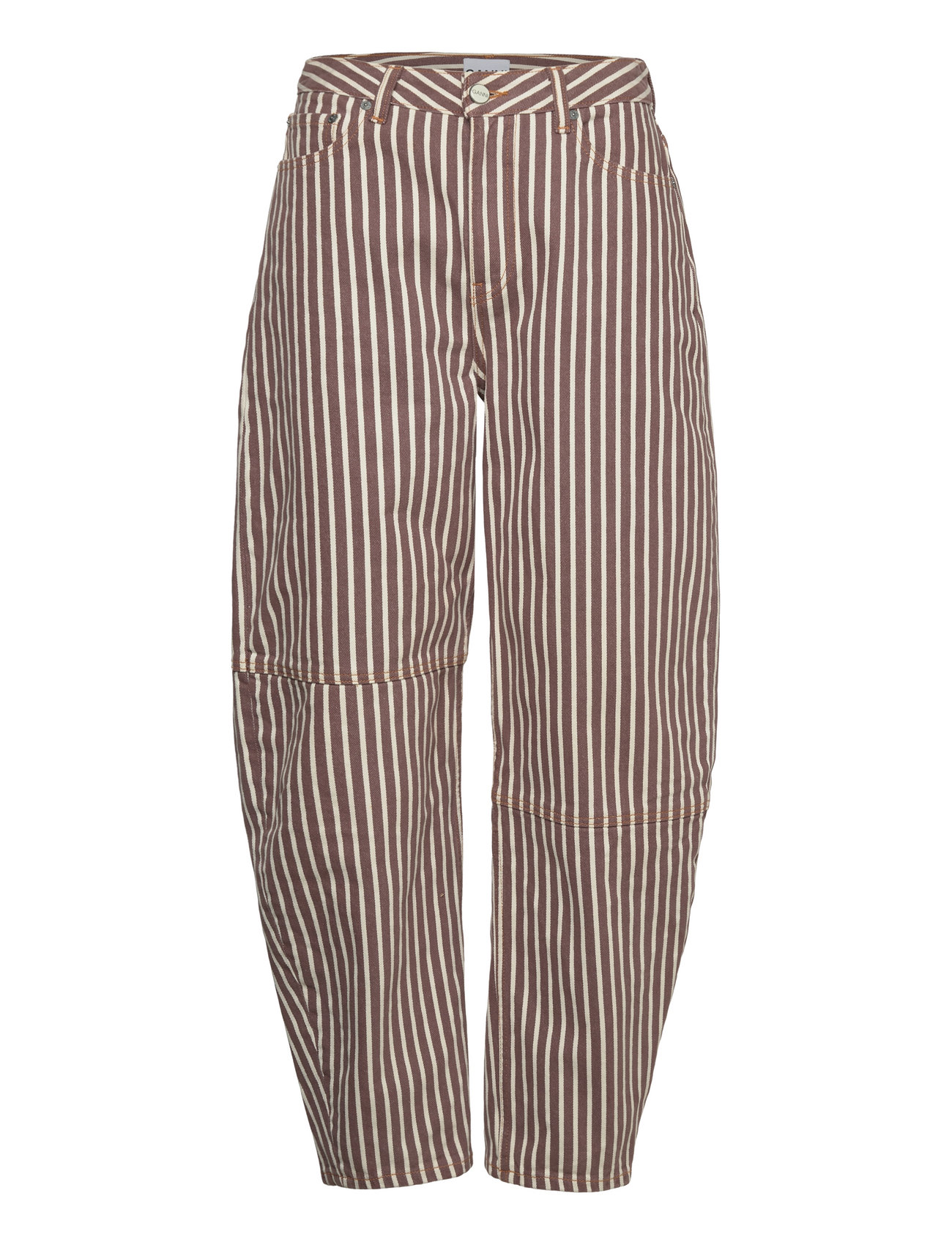 Ganni Stripe Denim Stary - Pantalons larges - Boozt.com