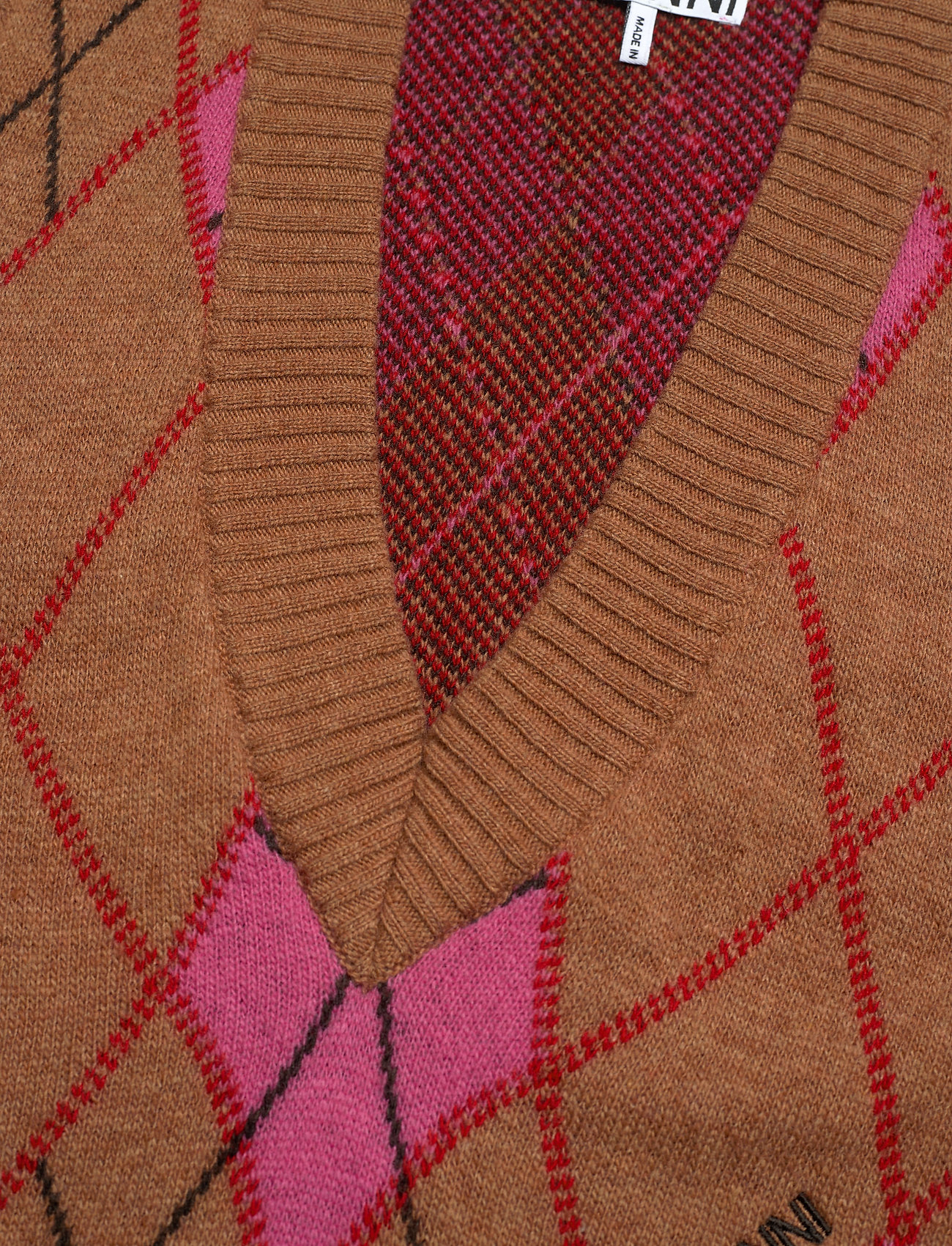 Ganni - Harlequin Knit - down- & padded jackets - tiger's eye - 2