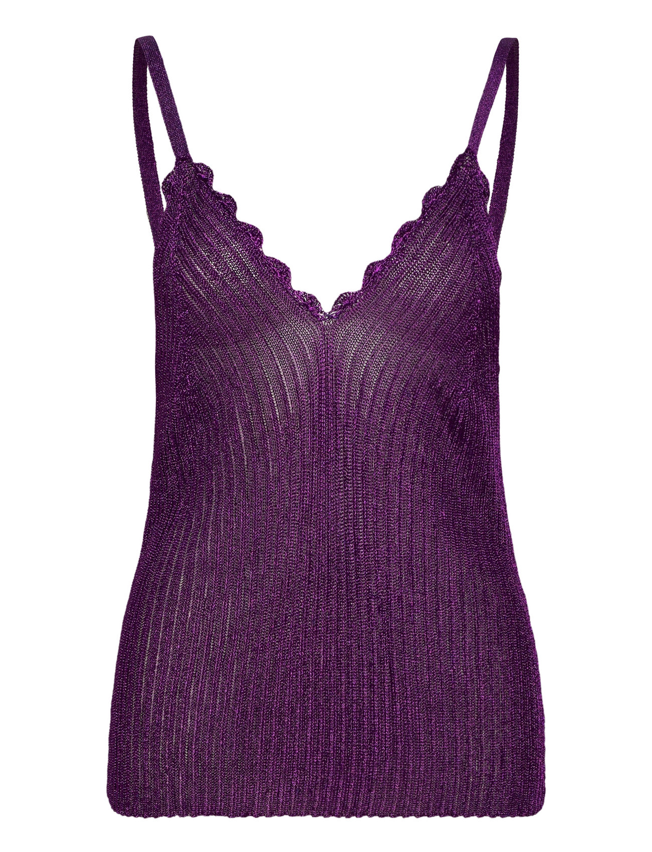 Metallic Knit Purple Ganni